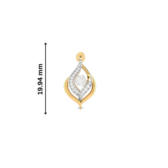 Foray modern lab grown diamond pendant design Fiona Diamonds