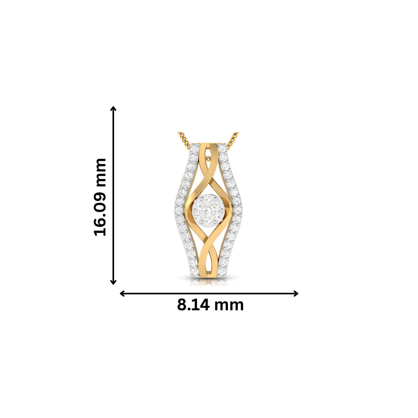 Deviant Round delicate lab grown diamond pendant Fiona Diamonds