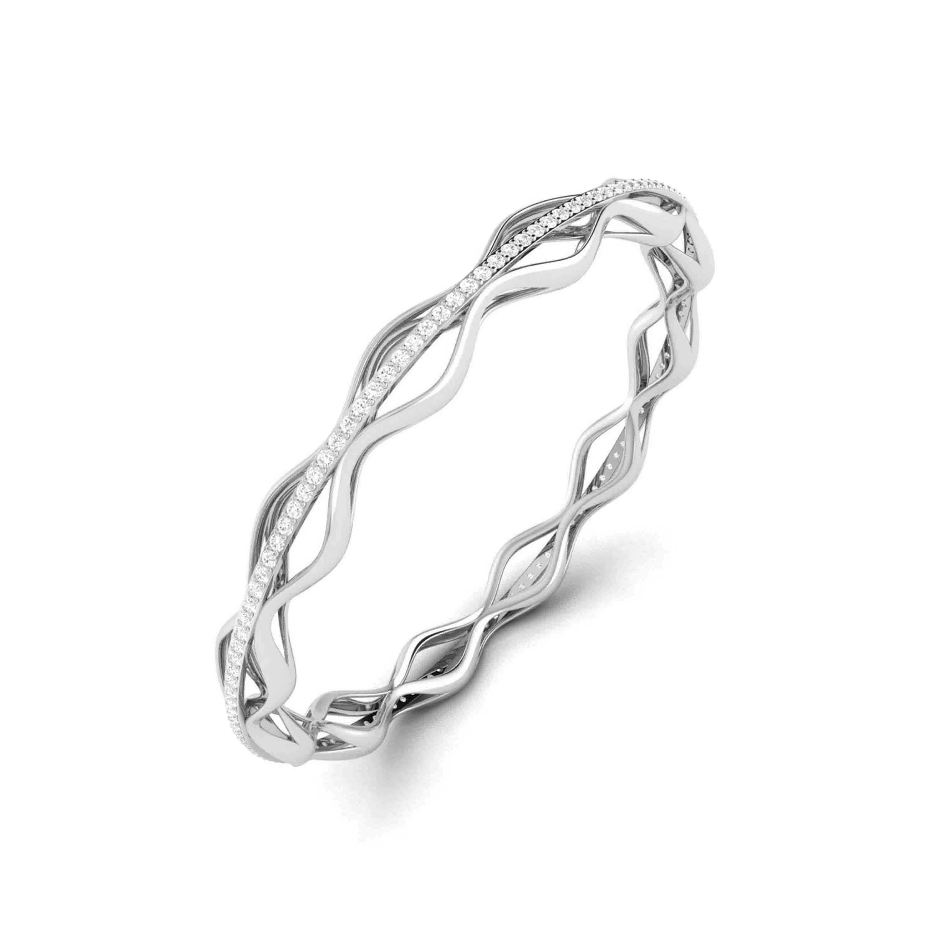 Twisted Frills Openable Bangle Fiona Diamonds