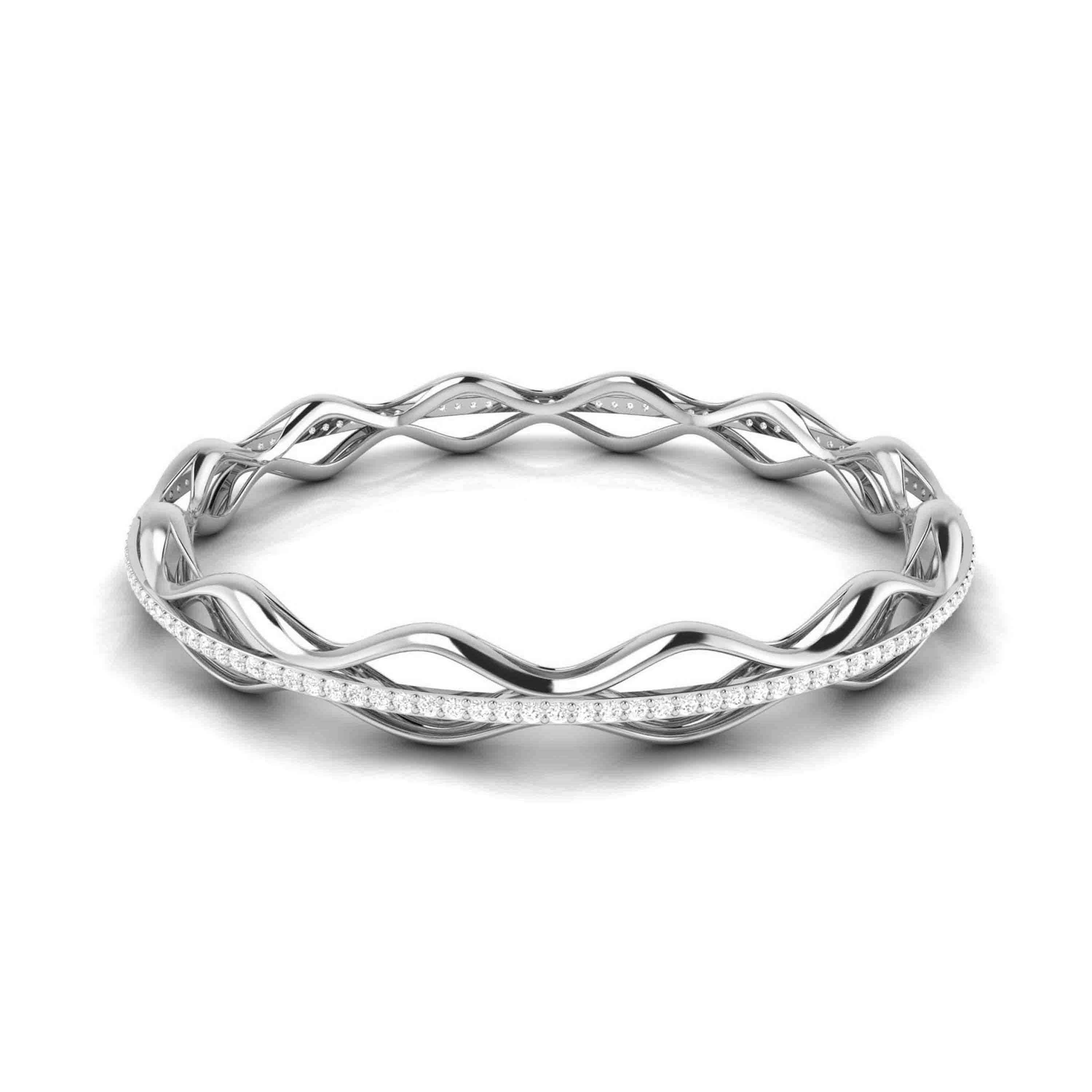 Twisted Frills Openable Bangle Fiona Diamonds