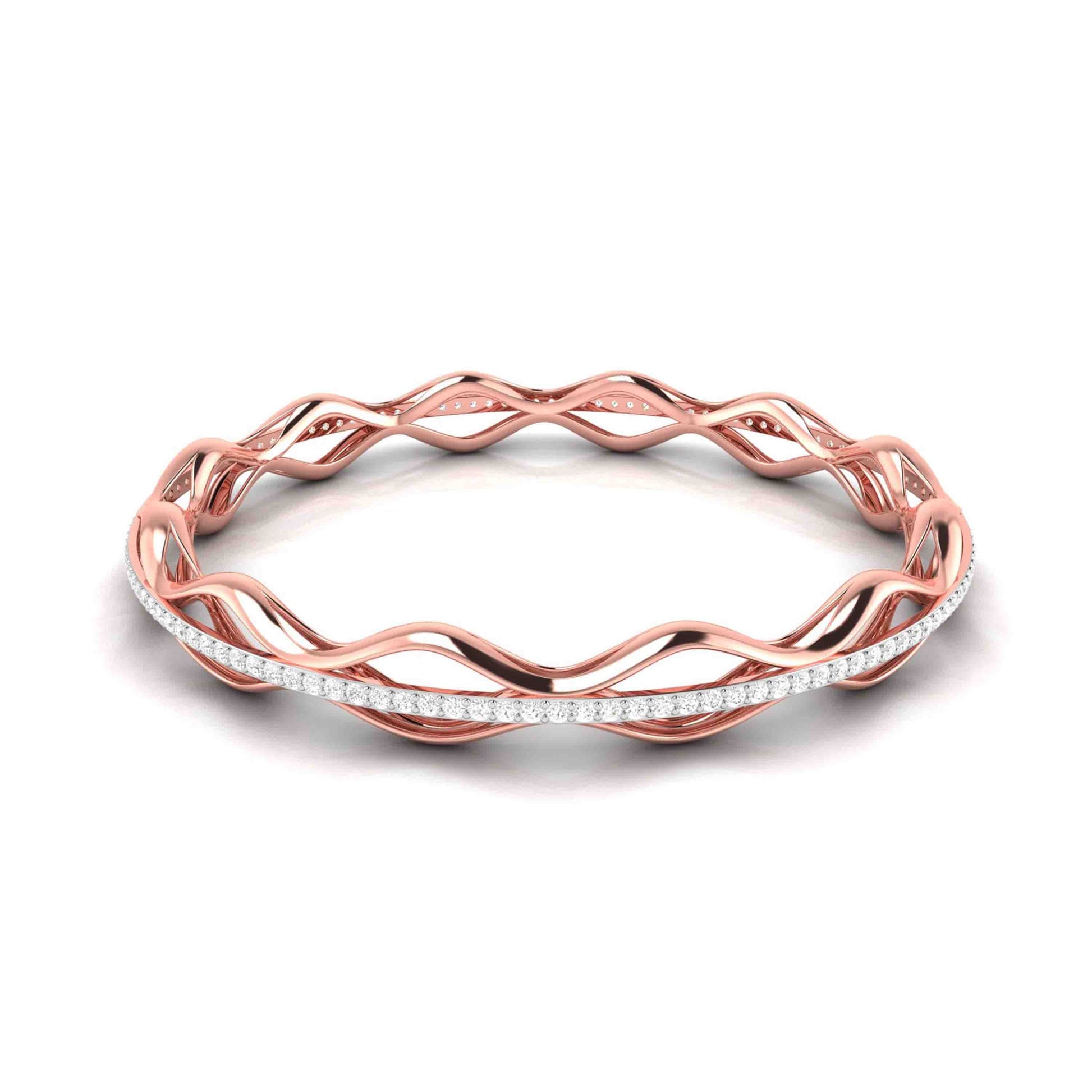 Twisted Frills Openable Bangle Fiona Diamonds