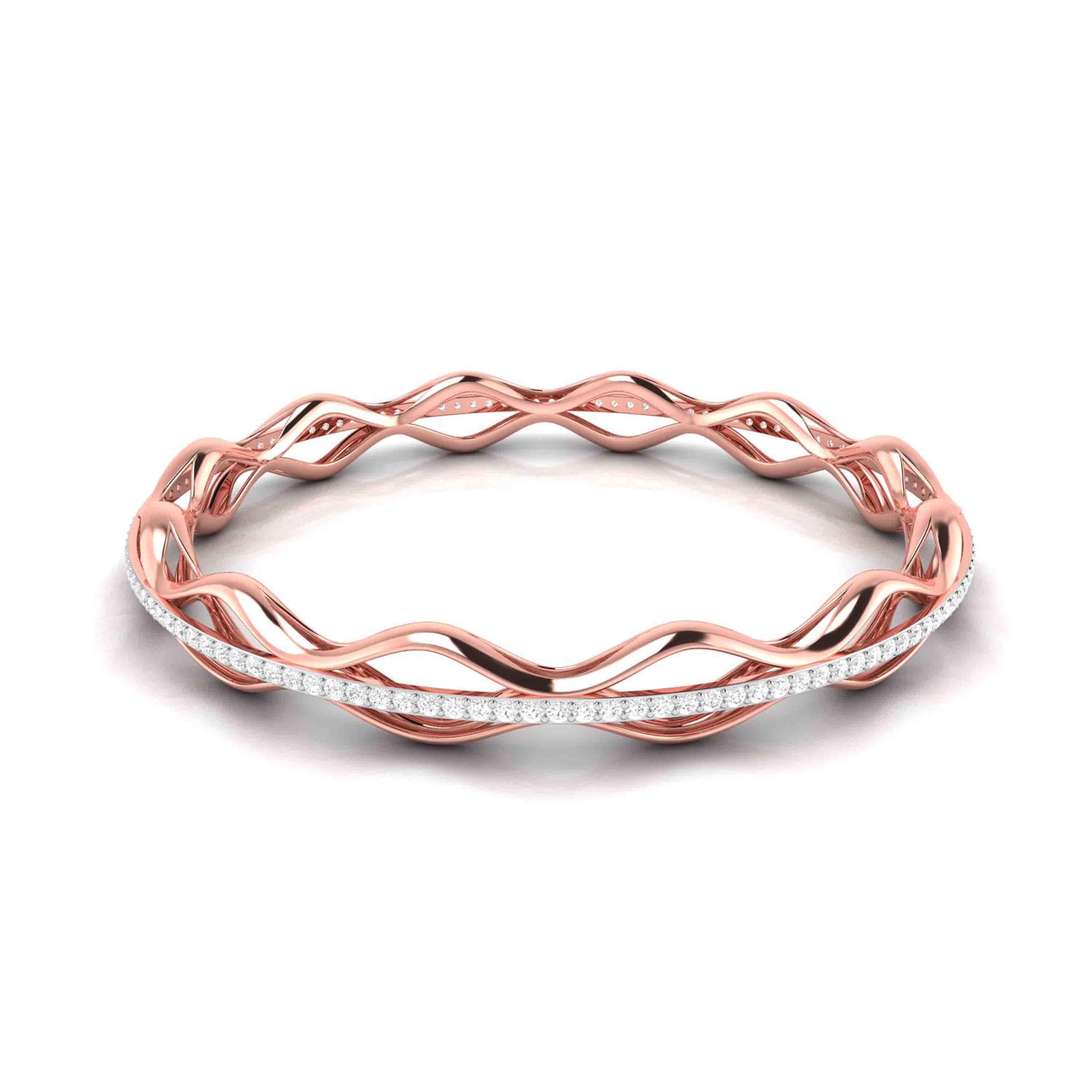 Twisted Frills Openable Bangle Fiona Diamonds