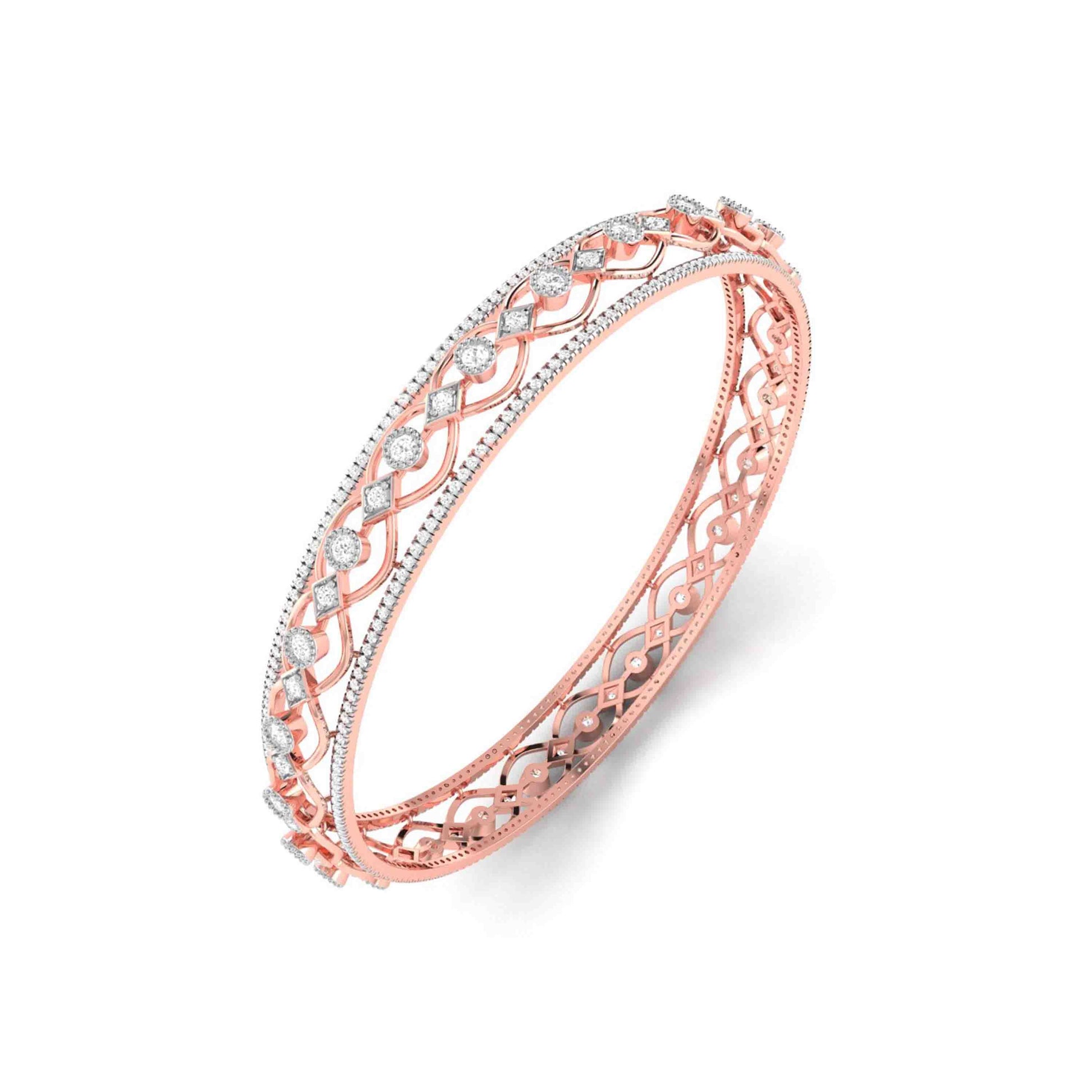 Plume Pattern Kada Bangle Fiona Diamonds