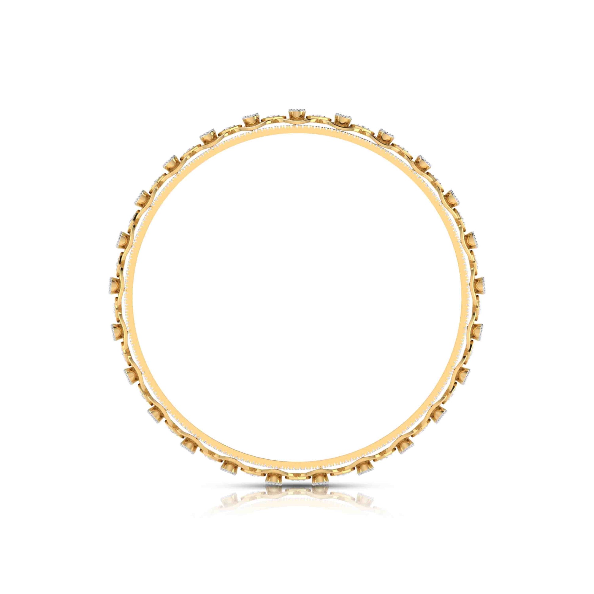 Plume Pattern Kada Bangle Fiona Diamonds