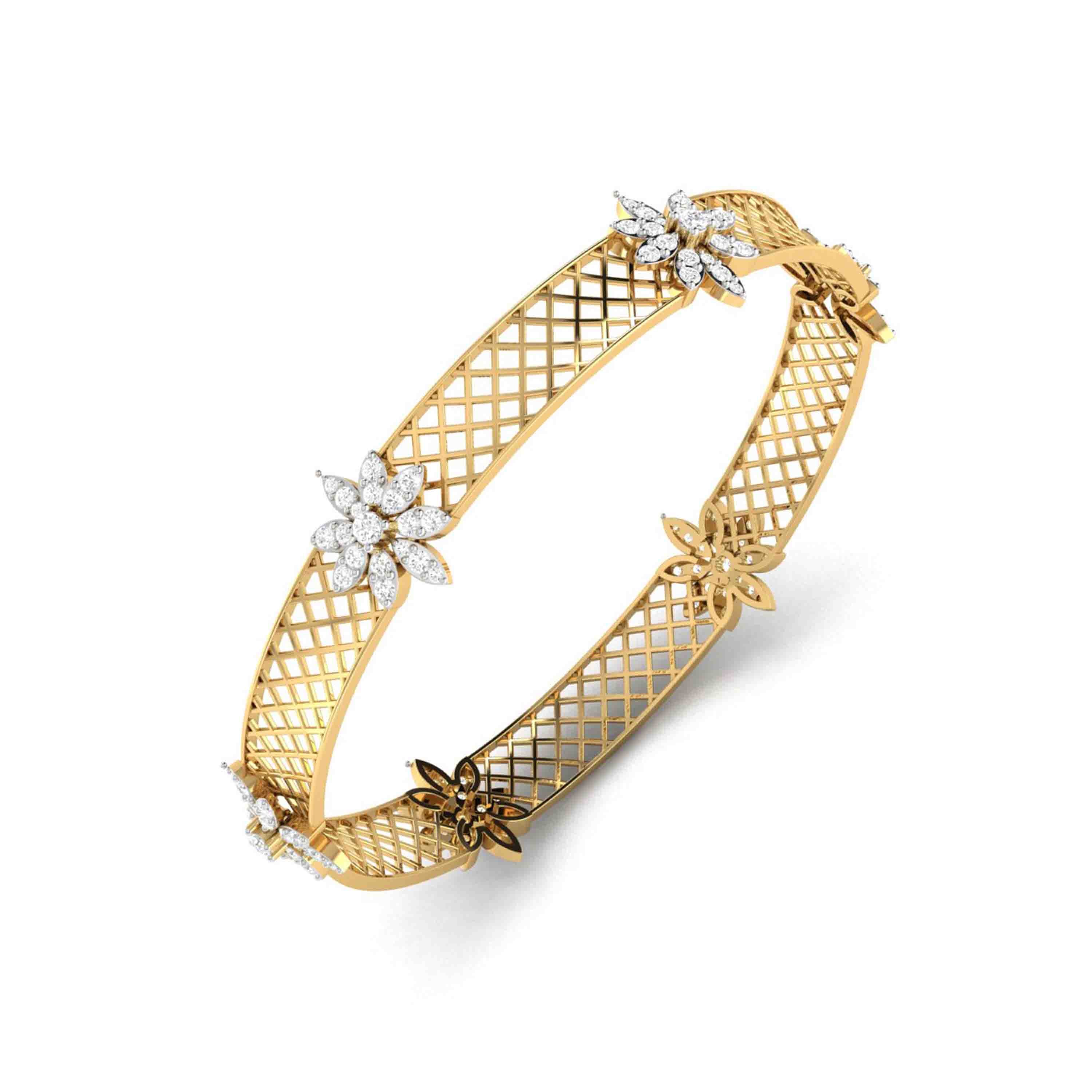 Floral Kada Bangle Fiona Diamonds