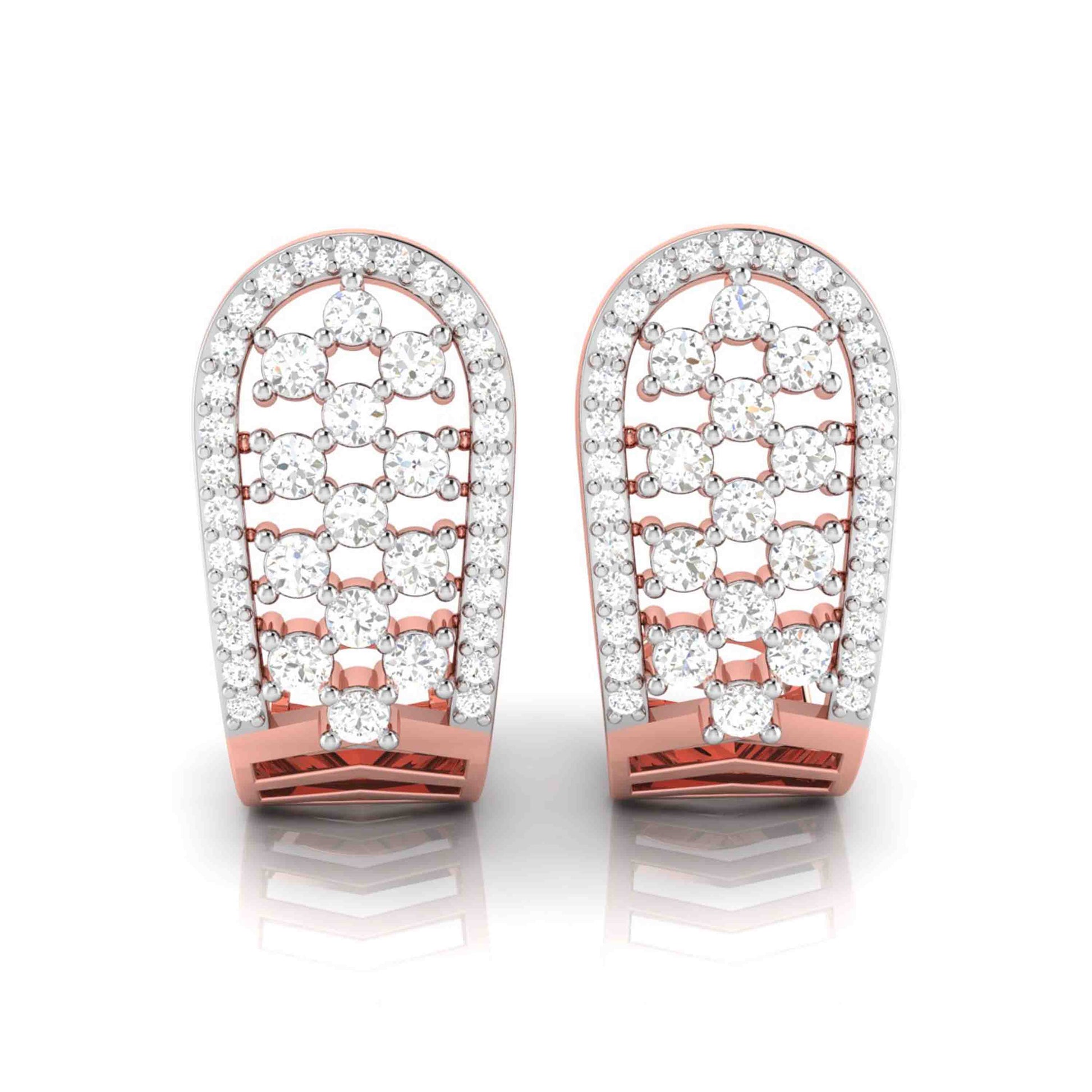 Daily wear earrings design Langue Lab Grown Diamond Bali Fiona Diamonds