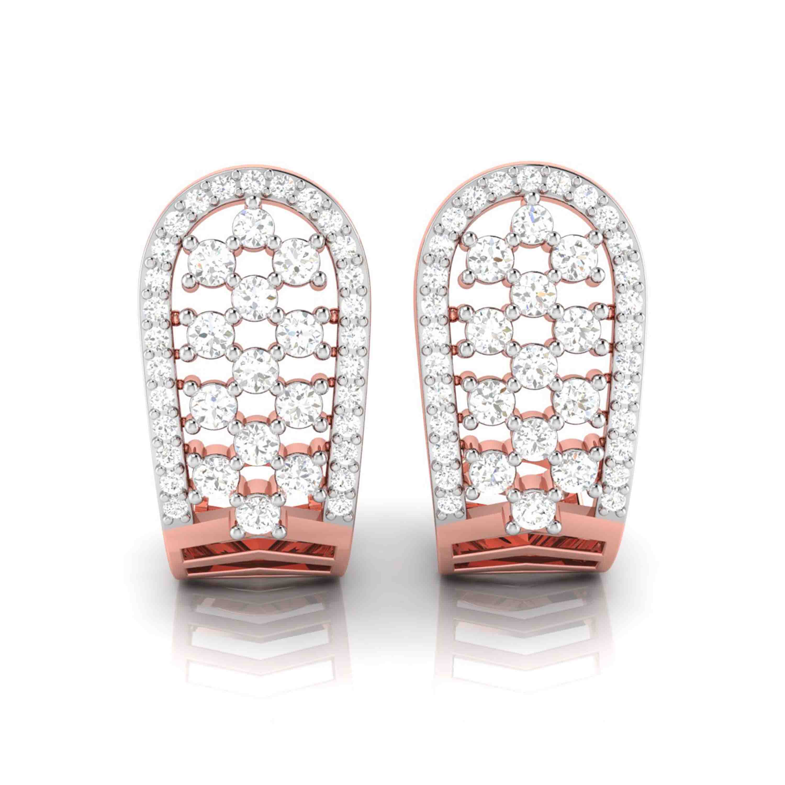 Daily wear earrings design Langue Lab Grown Diamond Bali Fiona Diamonds