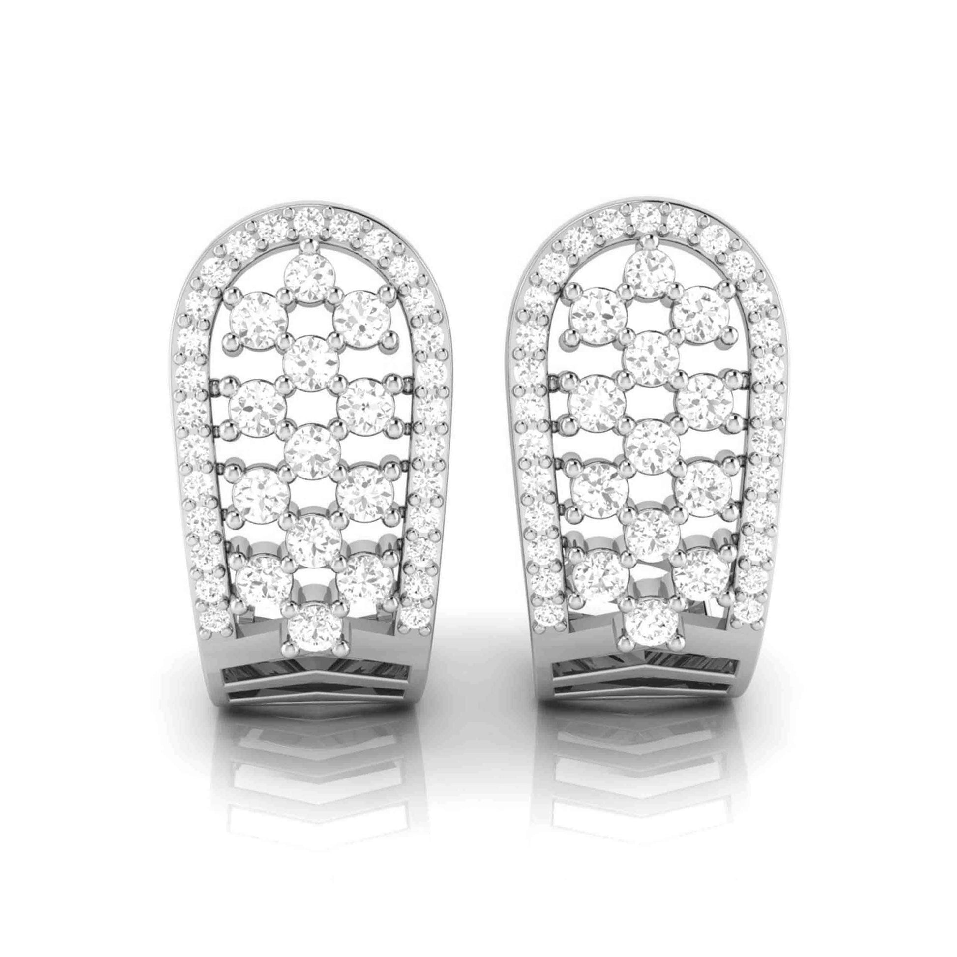 Daily wear earrings design Langue Lab Grown Diamond Bali Fiona Diamonds