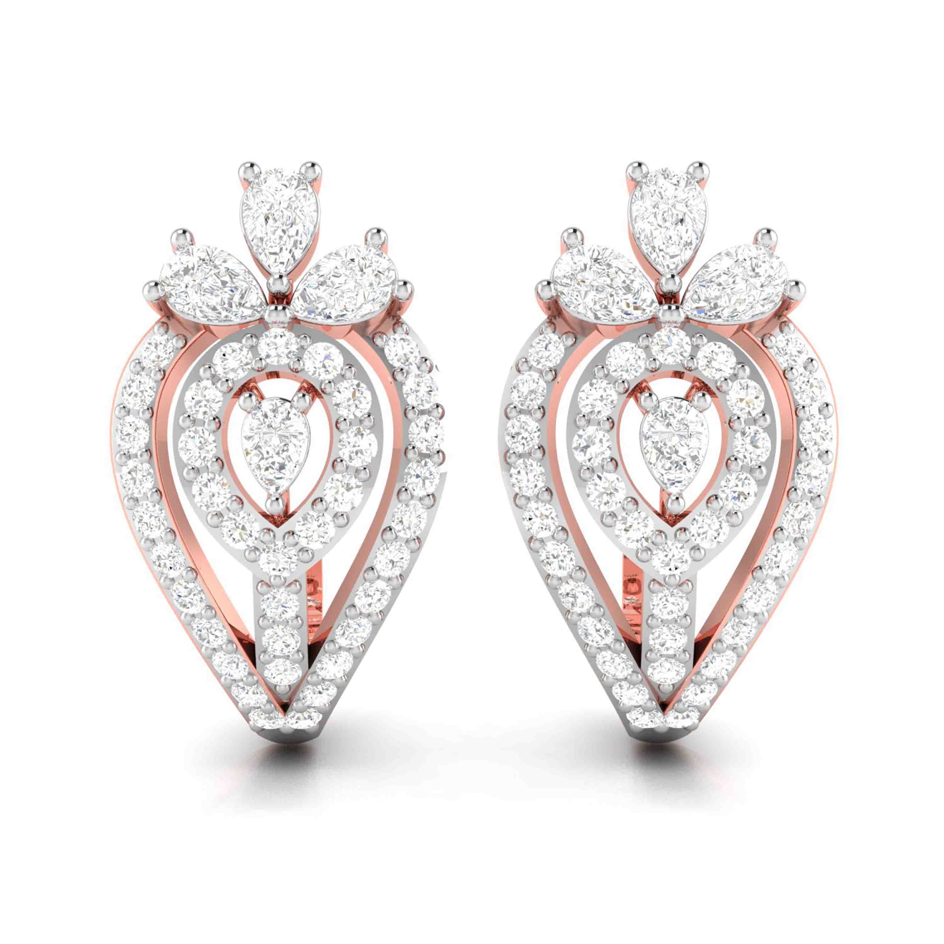 Designer earrings collection Reactive Lab Grown Diamond Earrings Fiona Diamonds