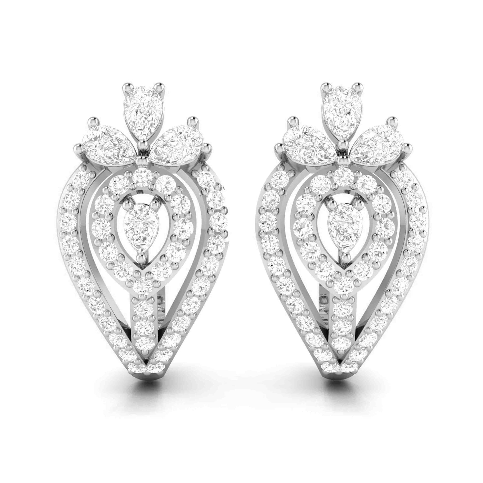 Designer earrings collection Reactive Lab Grown Diamond Earrings Fiona Diamonds