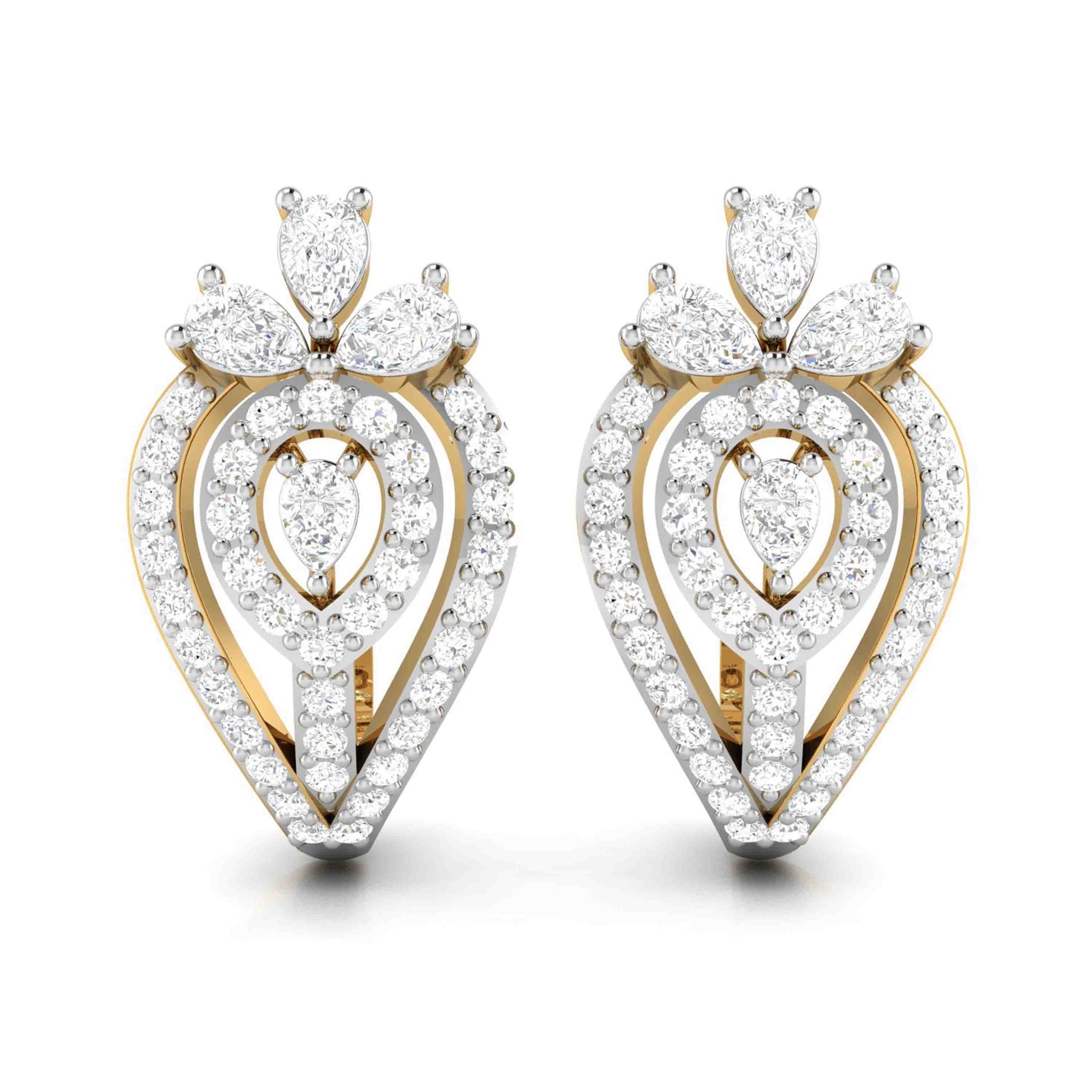 Designer earrings collection Reactive Lab Grown Diamond Earrings Fiona Diamonds
