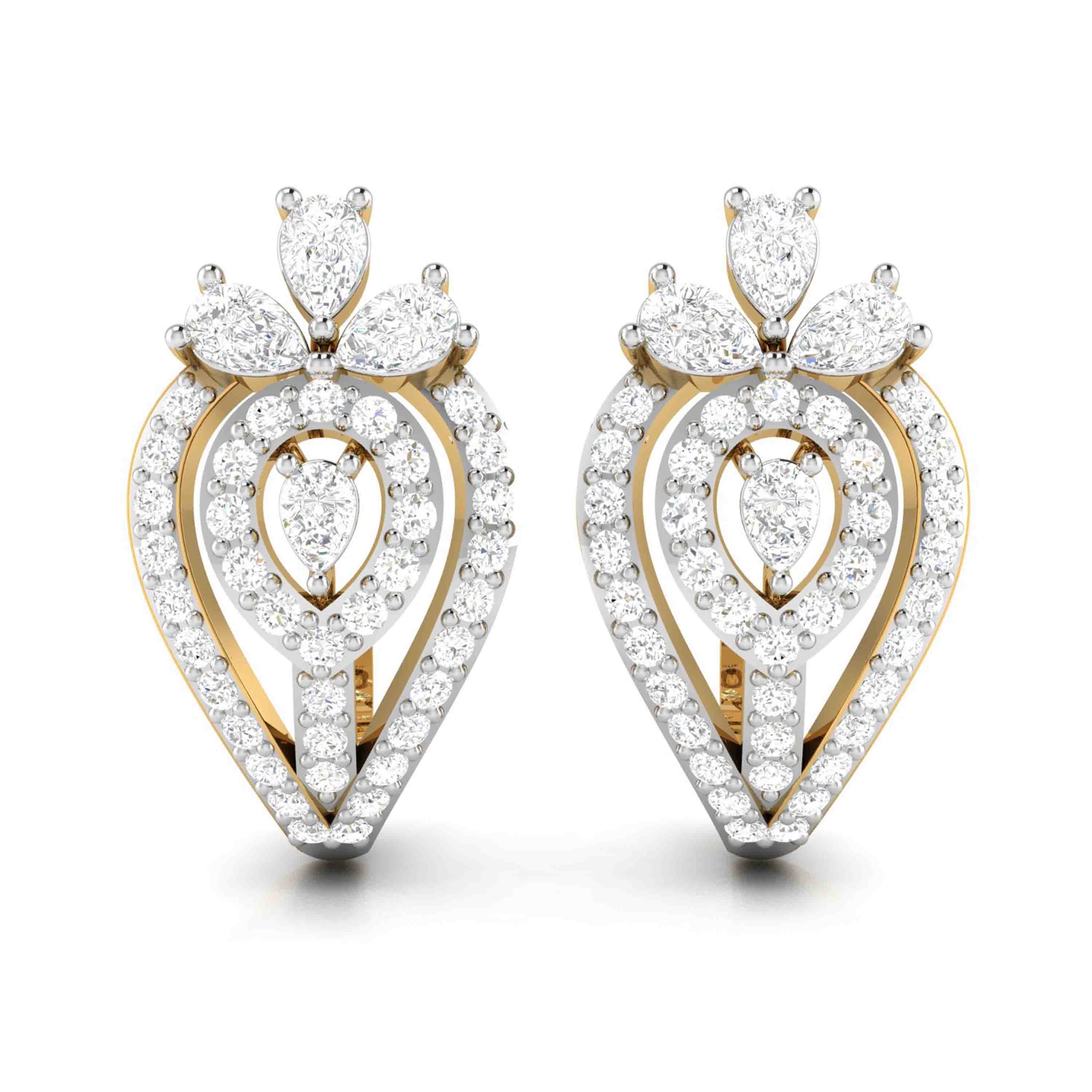 Designer earrings collection Reactive Lab Grown Diamond Earrings Fiona Diamonds