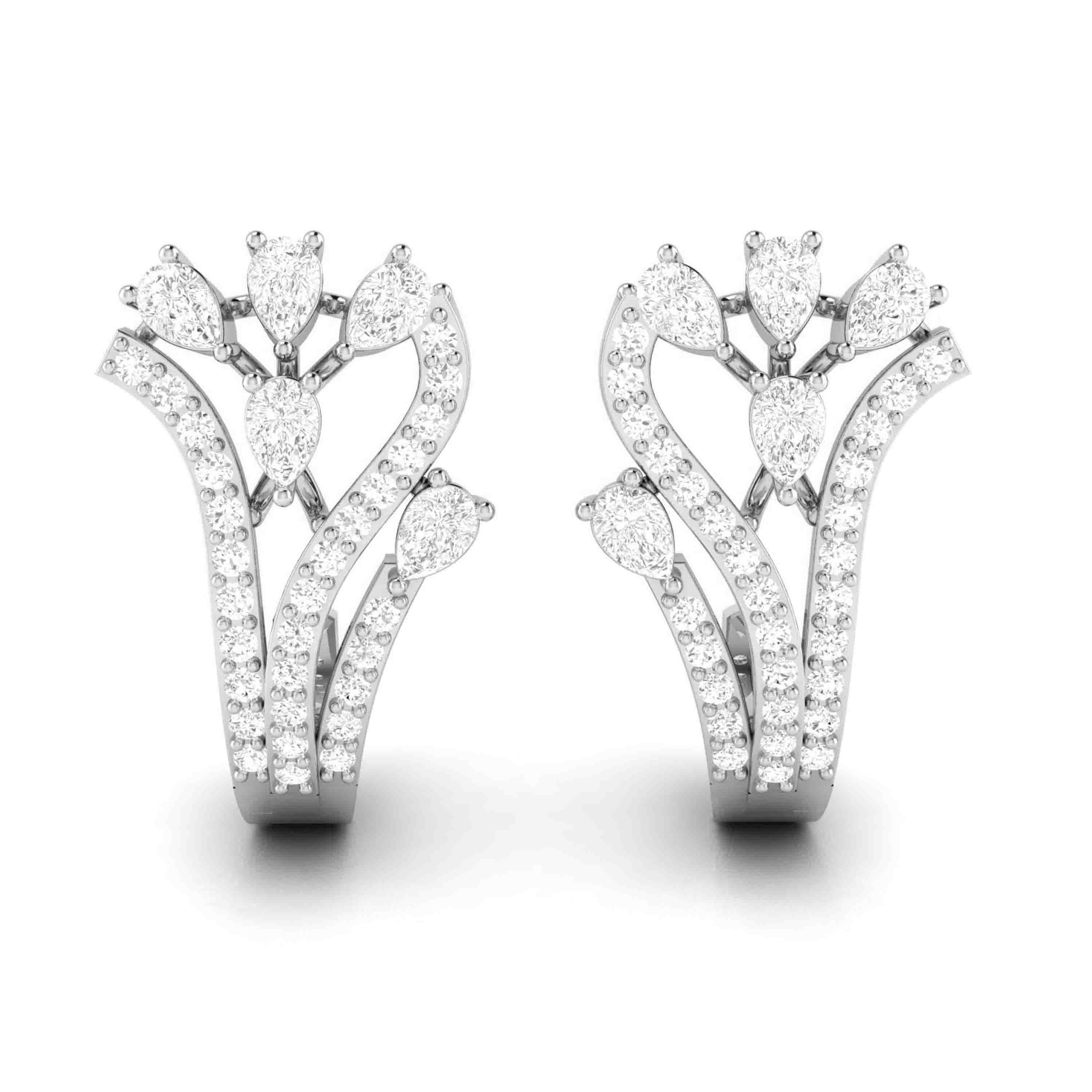 Latest earrings design Bean Lab Grown Diamond Bali Fiona Diamonds