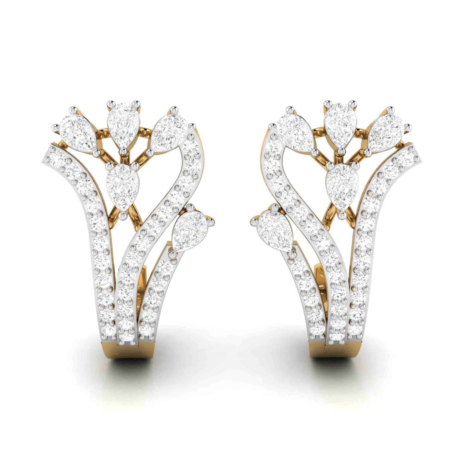 Latest earrings design Bean Lab Grown Diamond Bali Fiona Diamonds