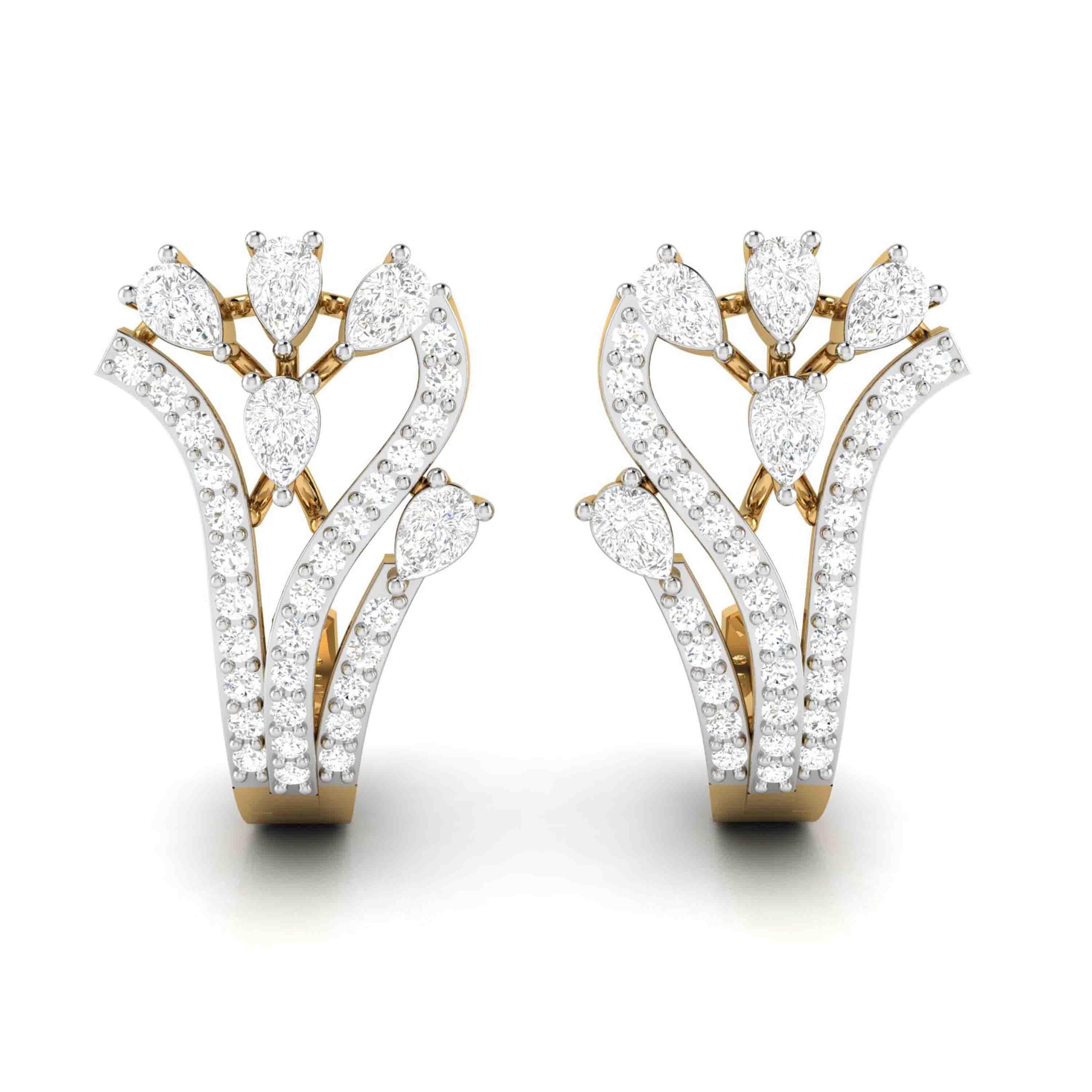 Latest earrings design Bean Lab Grown Diamond Bali Fiona Diamonds