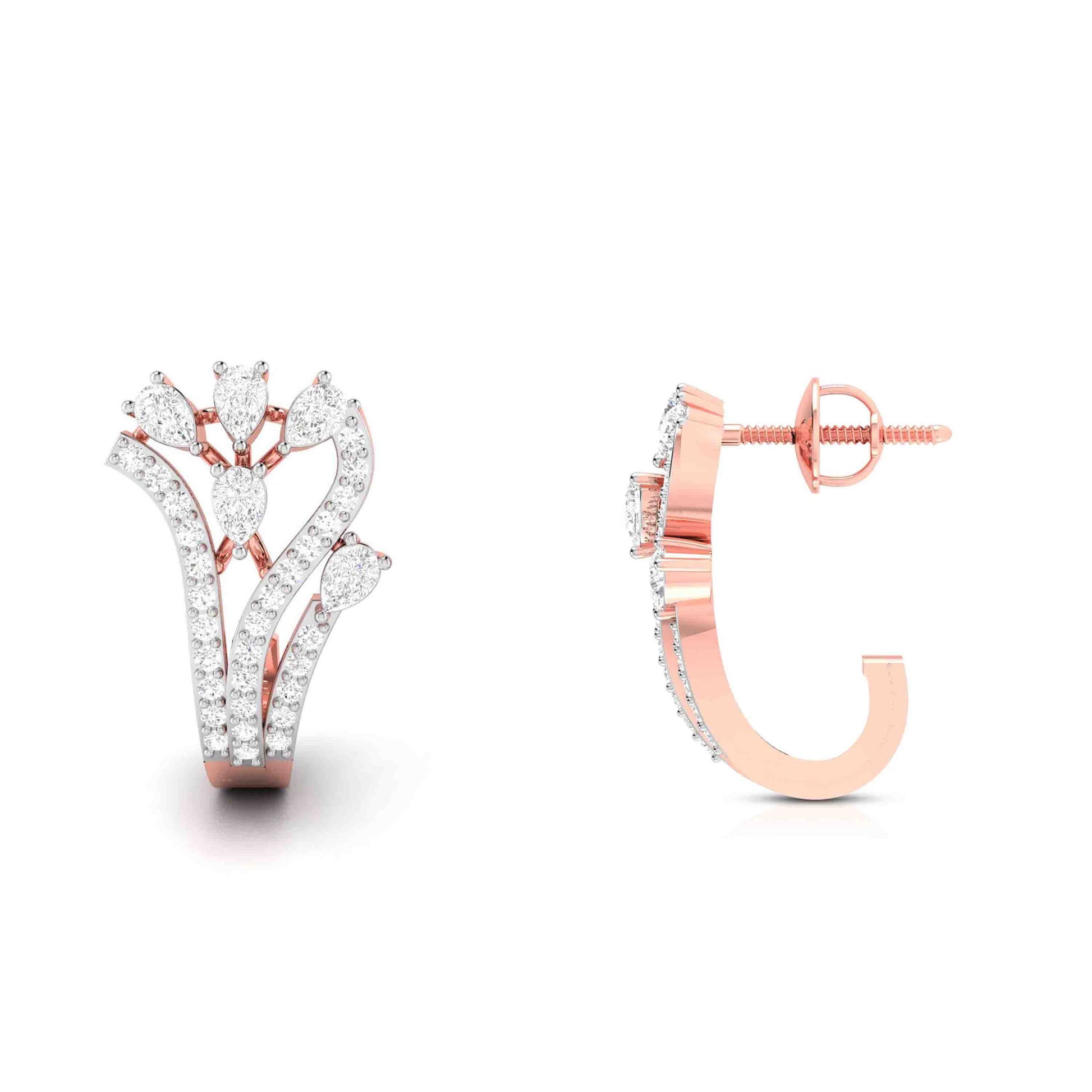 Latest earrings design Bean Lab Grown Diamond Bali Fiona Diamonds