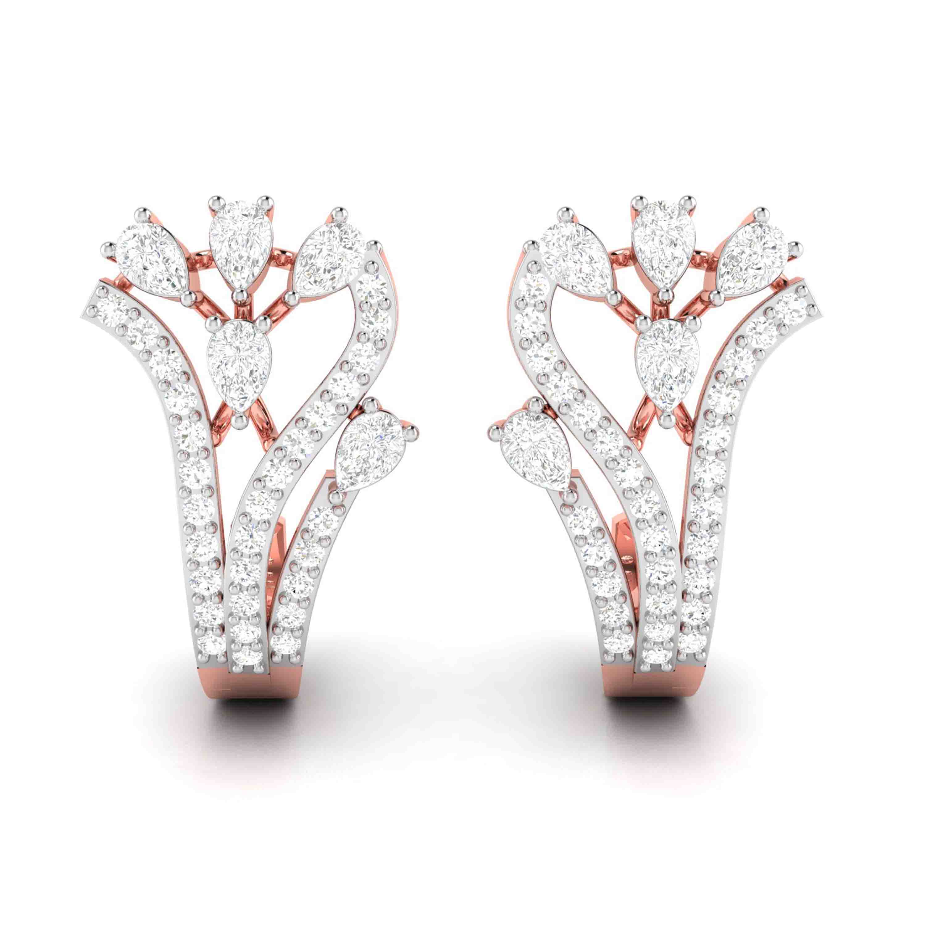 Latest earrings design Bean Lab Grown Diamond Bali Fiona Diamonds