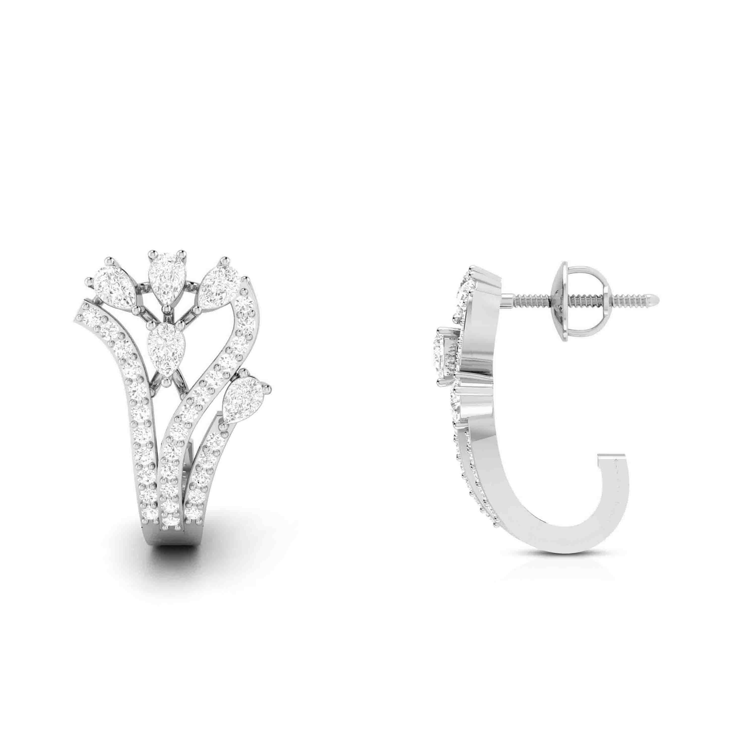 Latest earrings design Bean Lab Grown Diamond Bali Fiona Diamonds