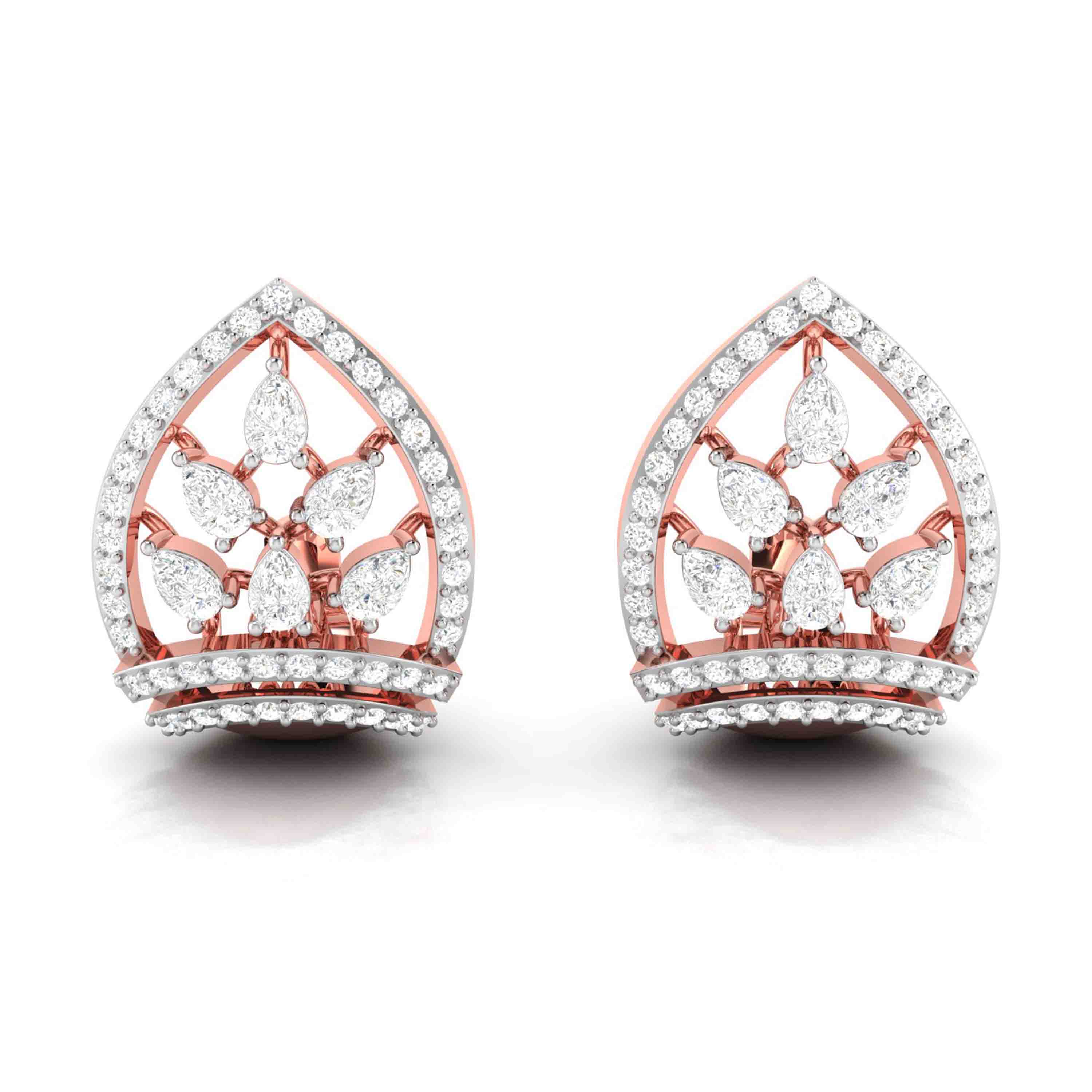 Small earrings design Primitive Lab Grown Diamond Earrings Fiona Diamonds