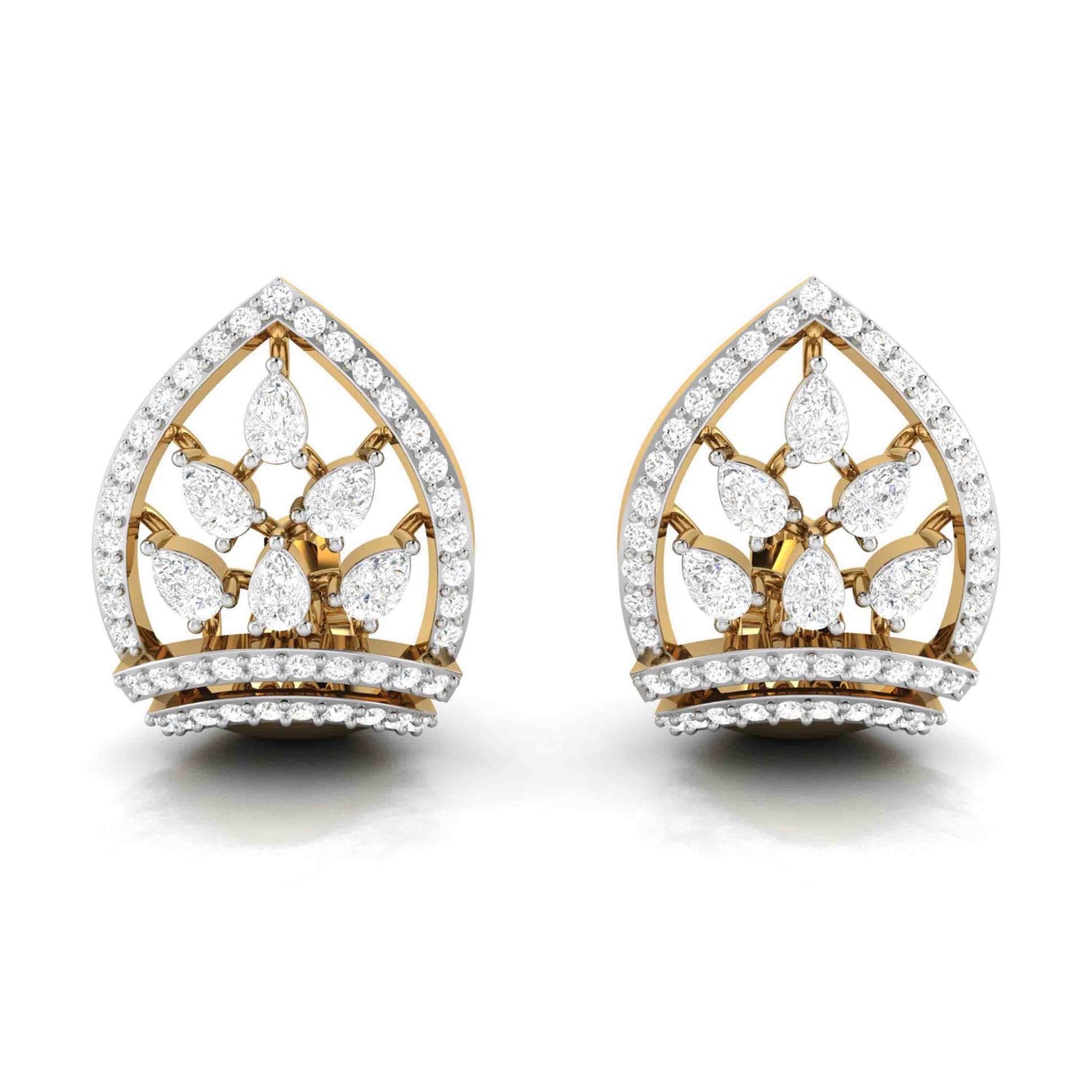 Small earrings design Primitive Lab Grown Diamond Earrings Fiona Diamonds