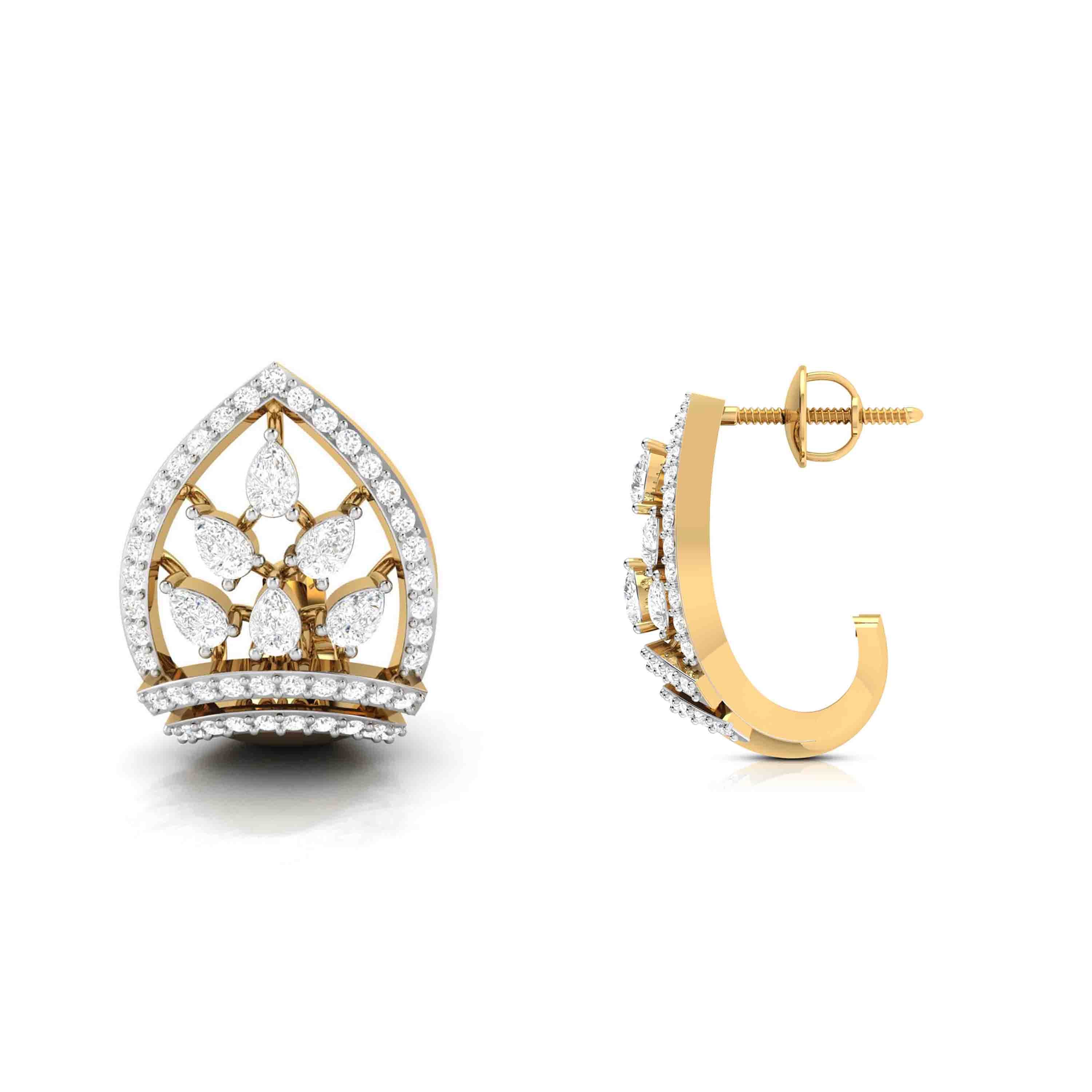 Small earrings design Primitive Lab Grown Diamond Earrings Fiona Diamonds