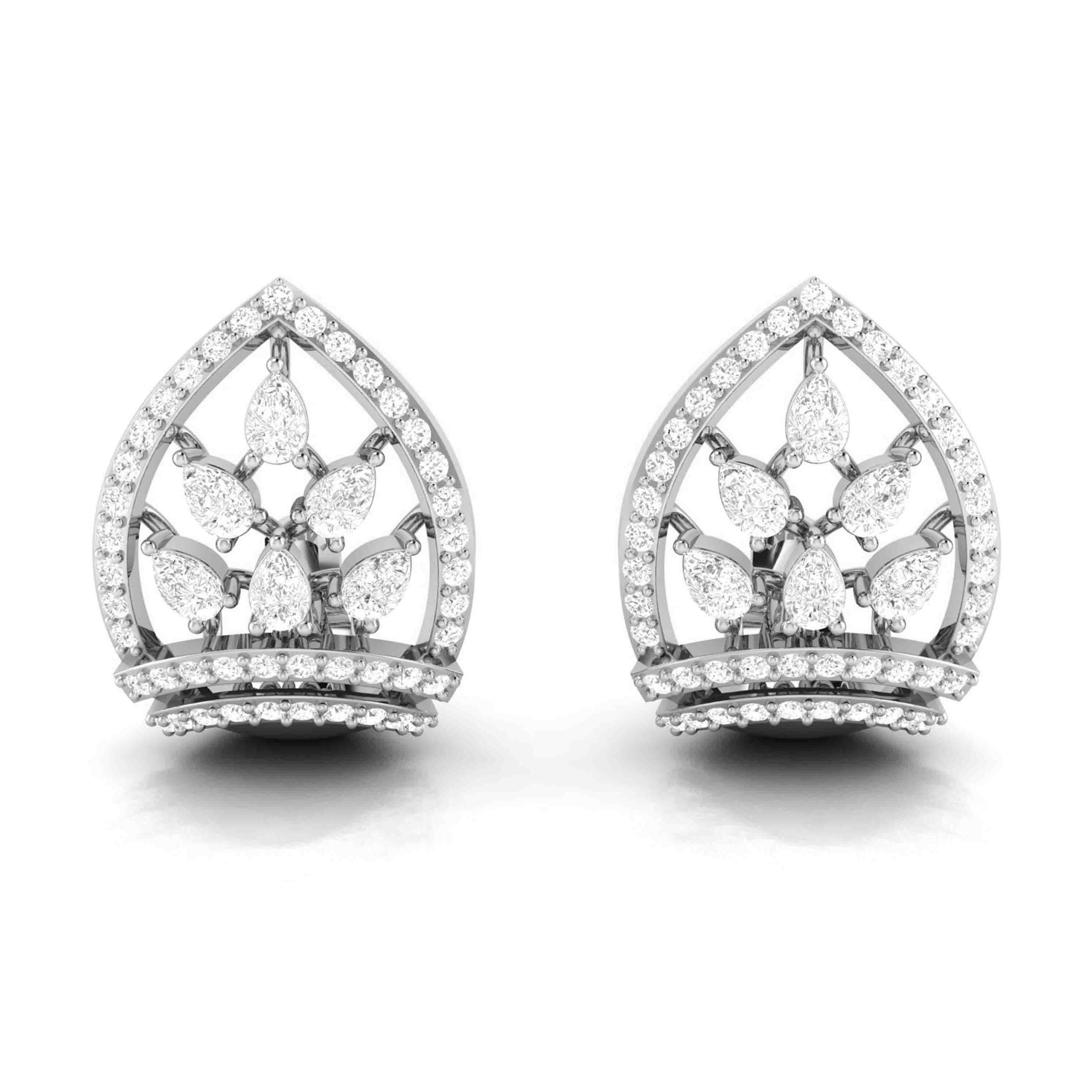 Designer earrings collection Nayab Lab Grown Diamond Earrings Fiona Diamonds