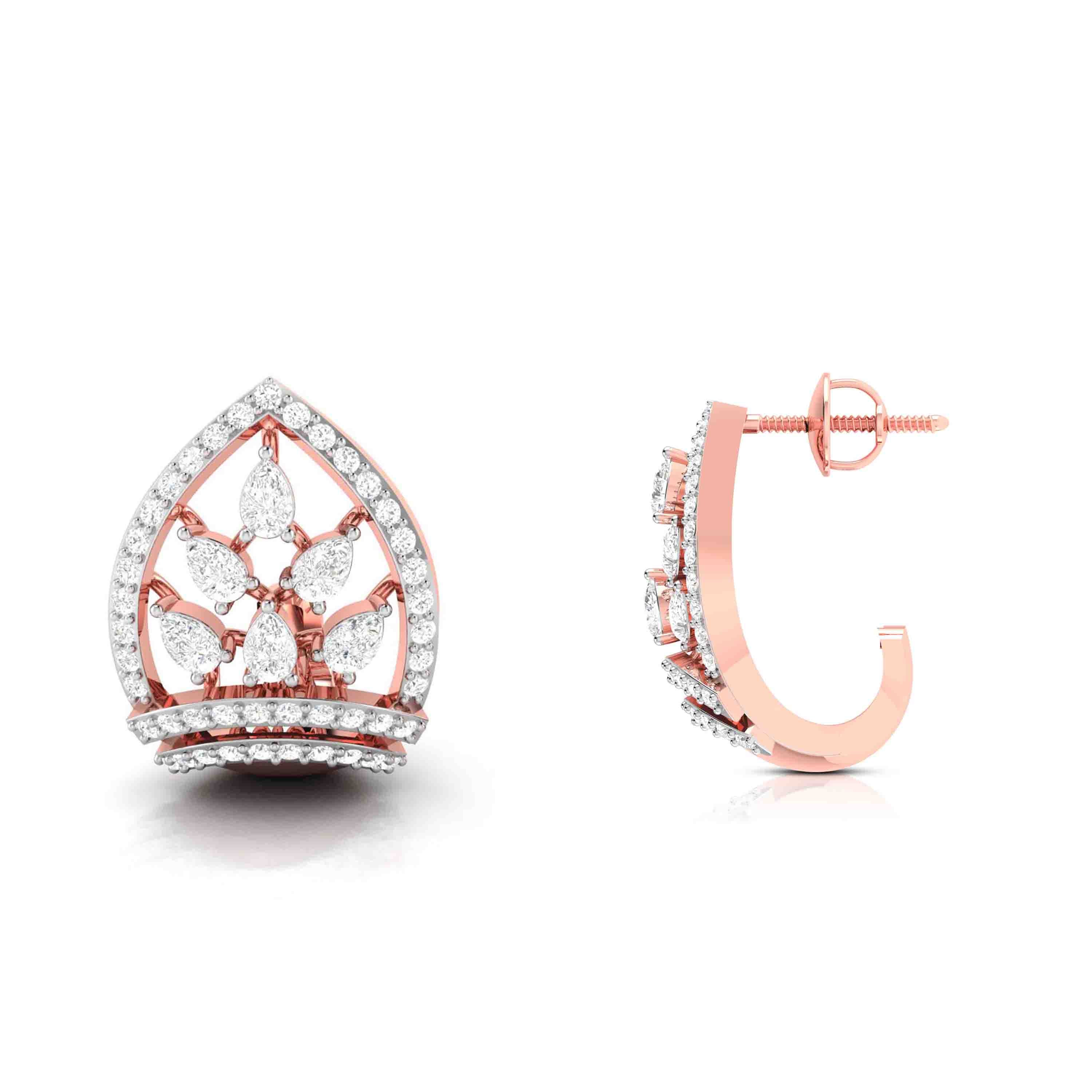 Designer earrings collection Nayab Lab Grown Diamond Earrings Fiona Diamonds