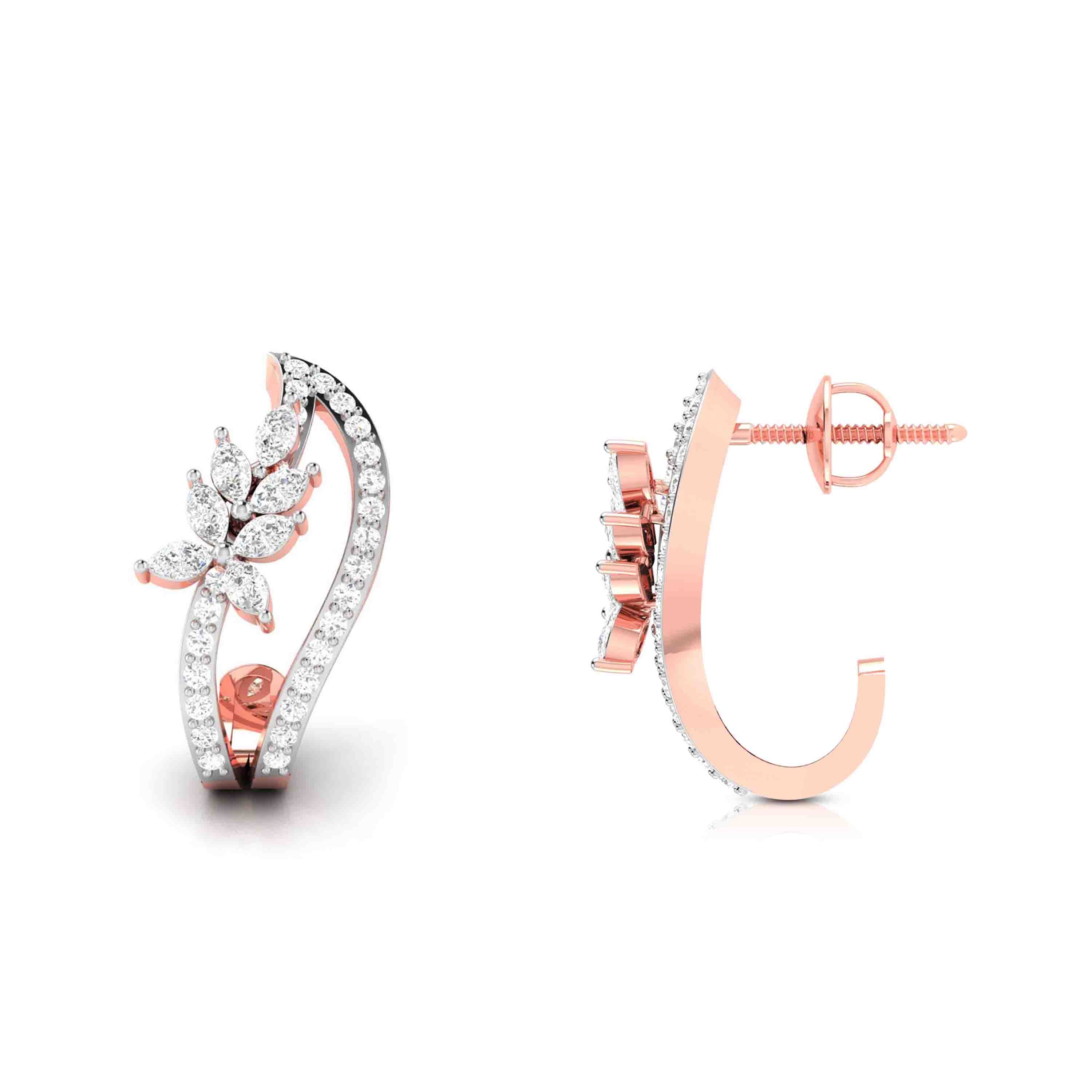 Latest earrings design Joelle Lab Grown Diamond Earrings Fiona Diamonds