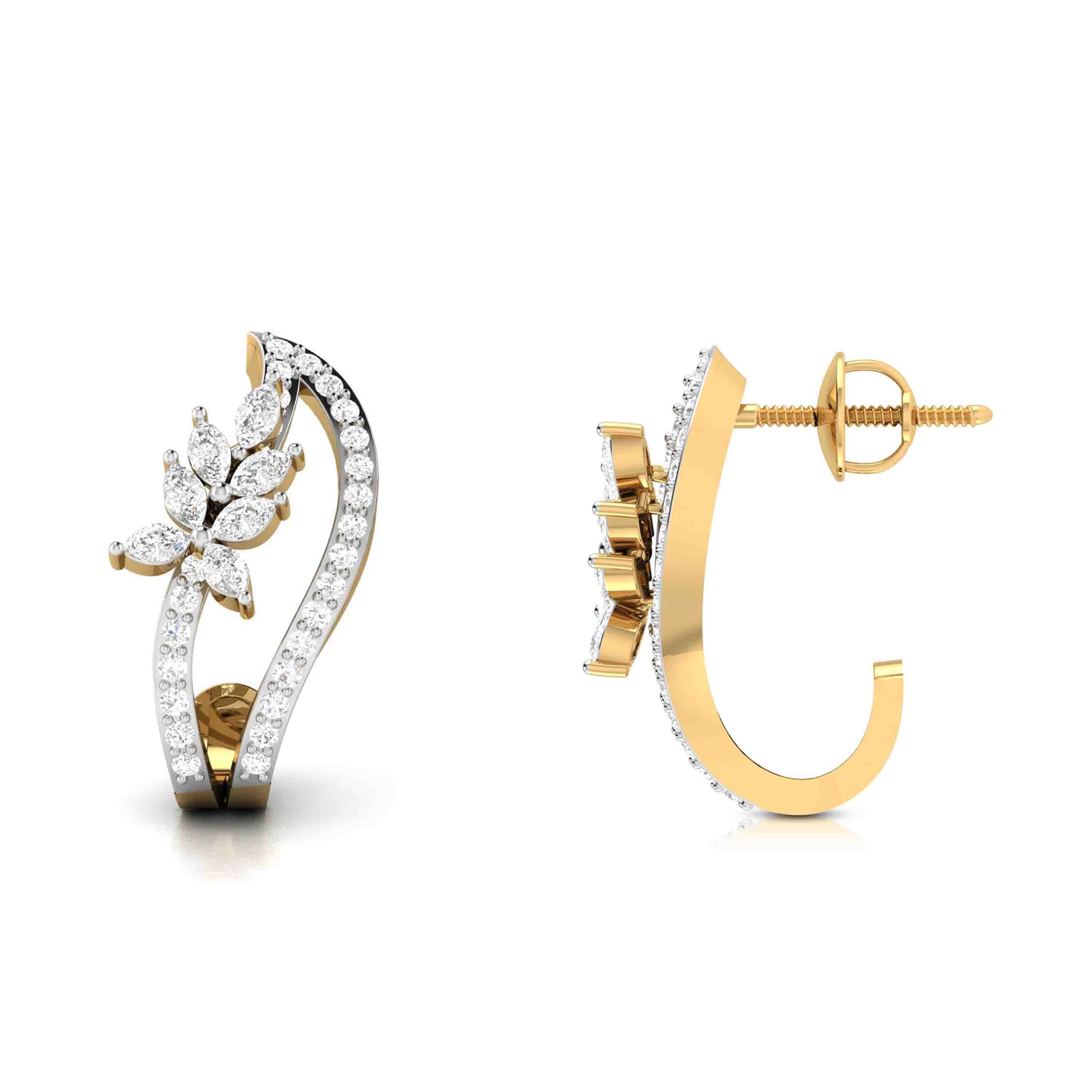 Latest earrings design Joelle Lab Grown Diamond Earrings Fiona Diamonds