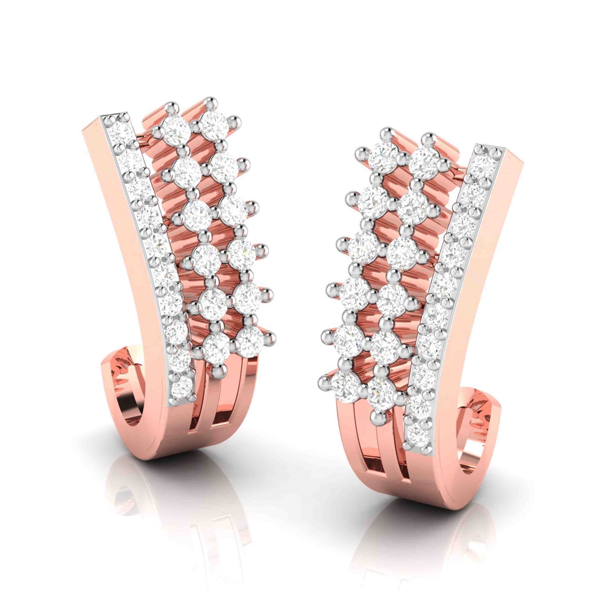 Fancy earrings design Trios Lab Grown Diamond Bali Fiona Diamonds
