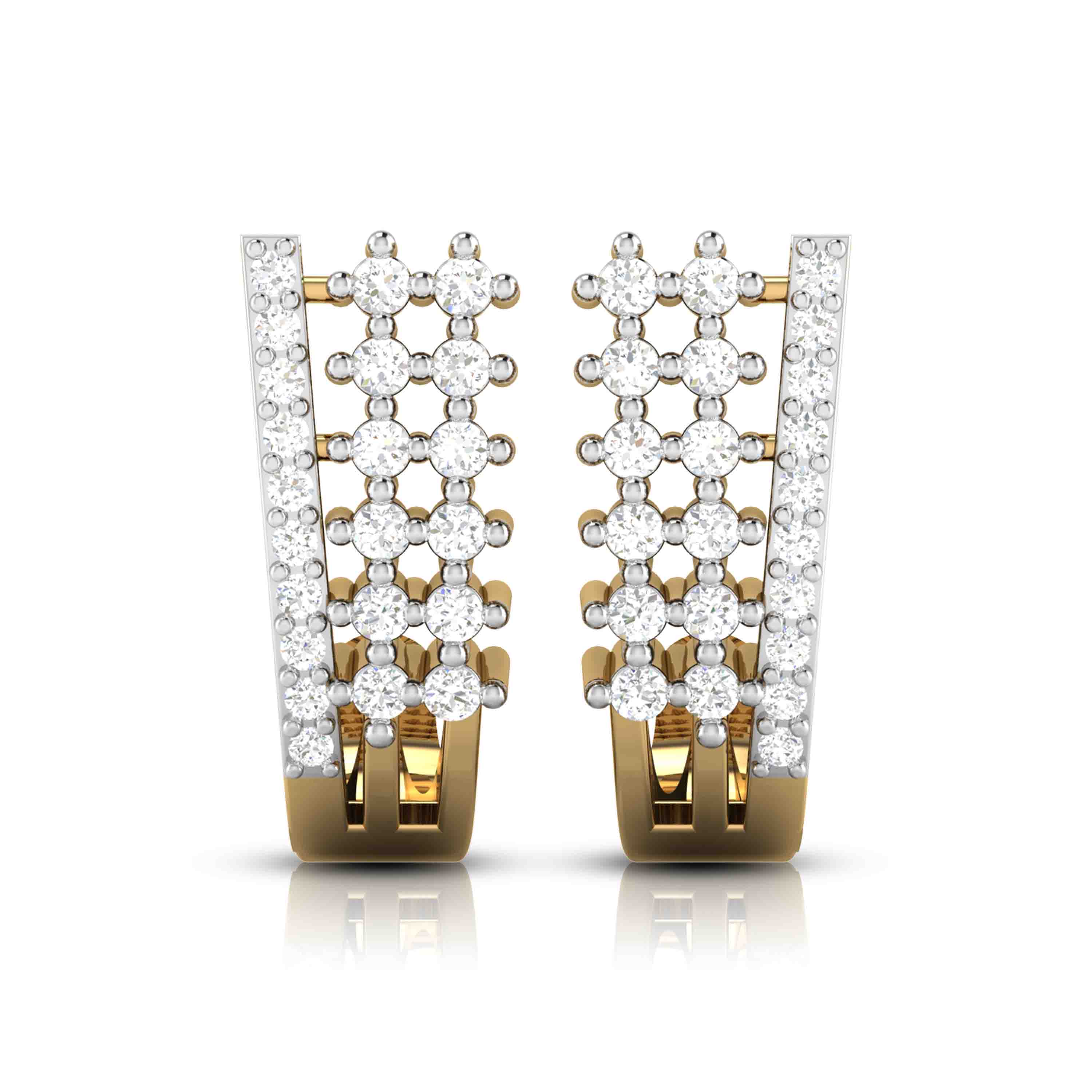 Fancy earrings design Trios Lab Grown Diamond Bali Fiona Diamonds