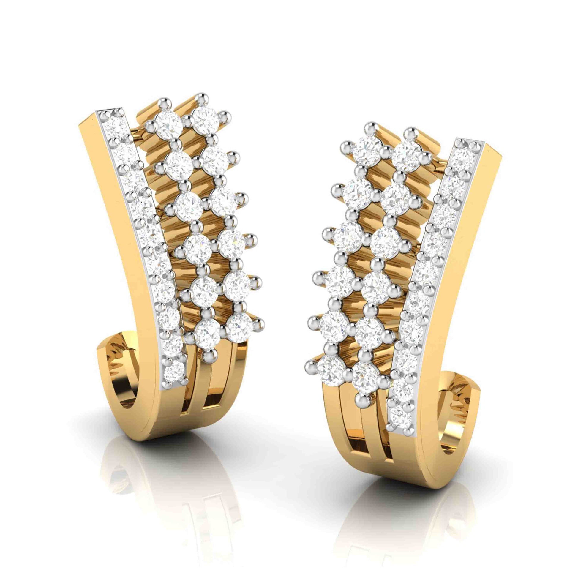Fancy earrings design Trios Lab Grown Diamond Bali Fiona Diamonds