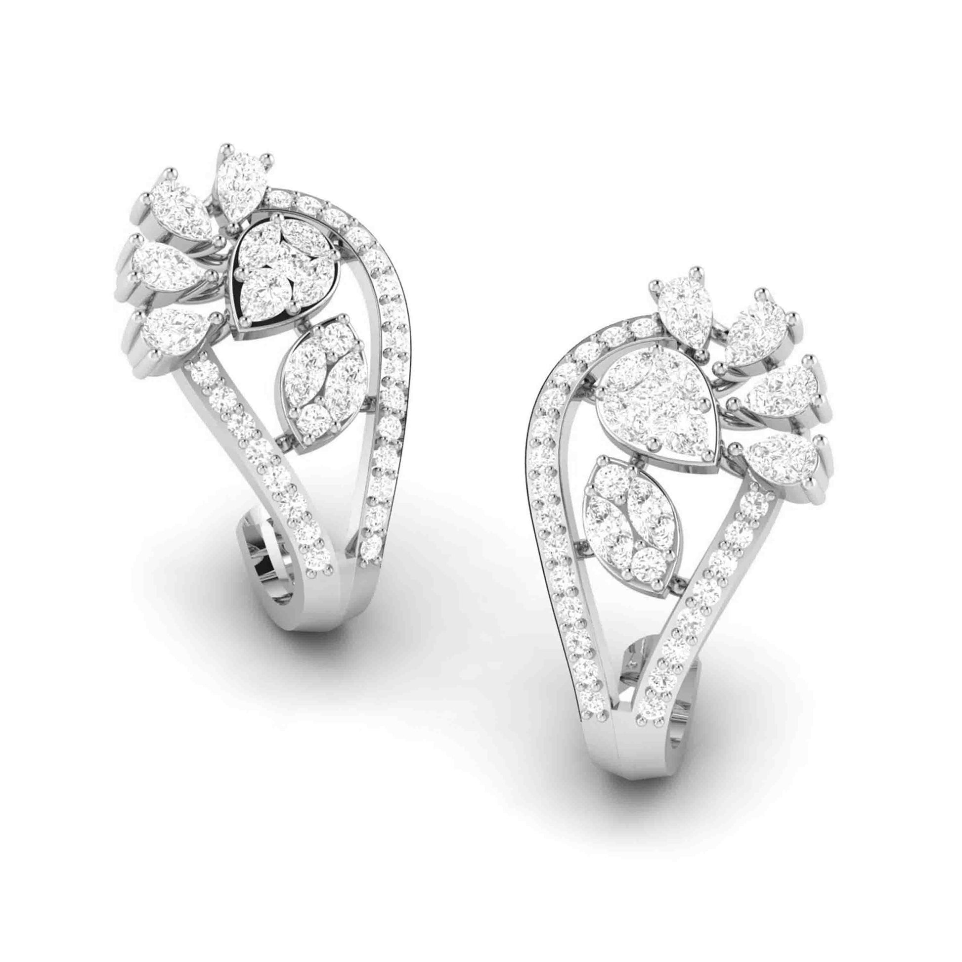 Latest earrings design Piously Lab Grown Diamond Bali Fiona Diamonds