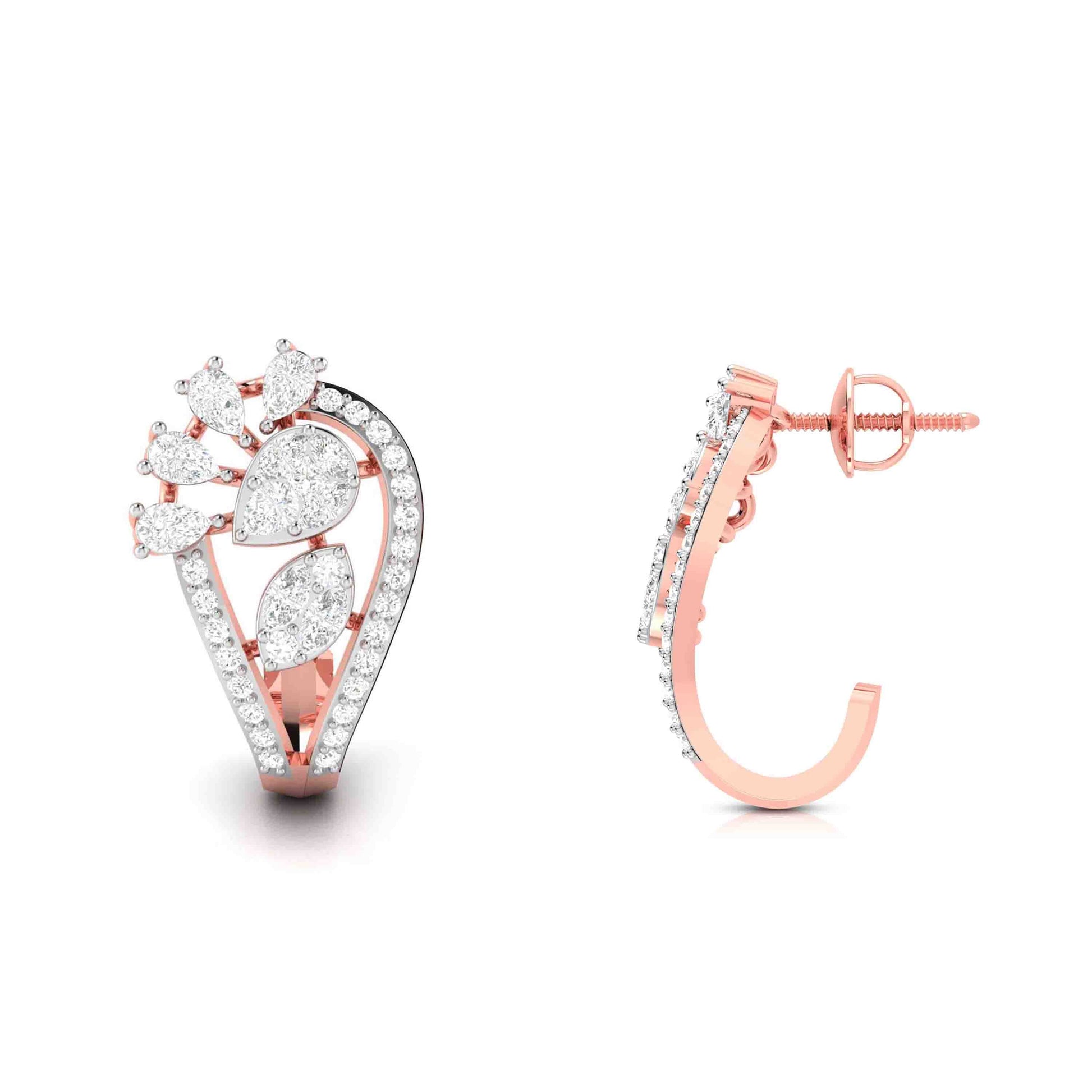 Latest earrings design Piously Lab Grown Diamond Bali Fiona Diamonds