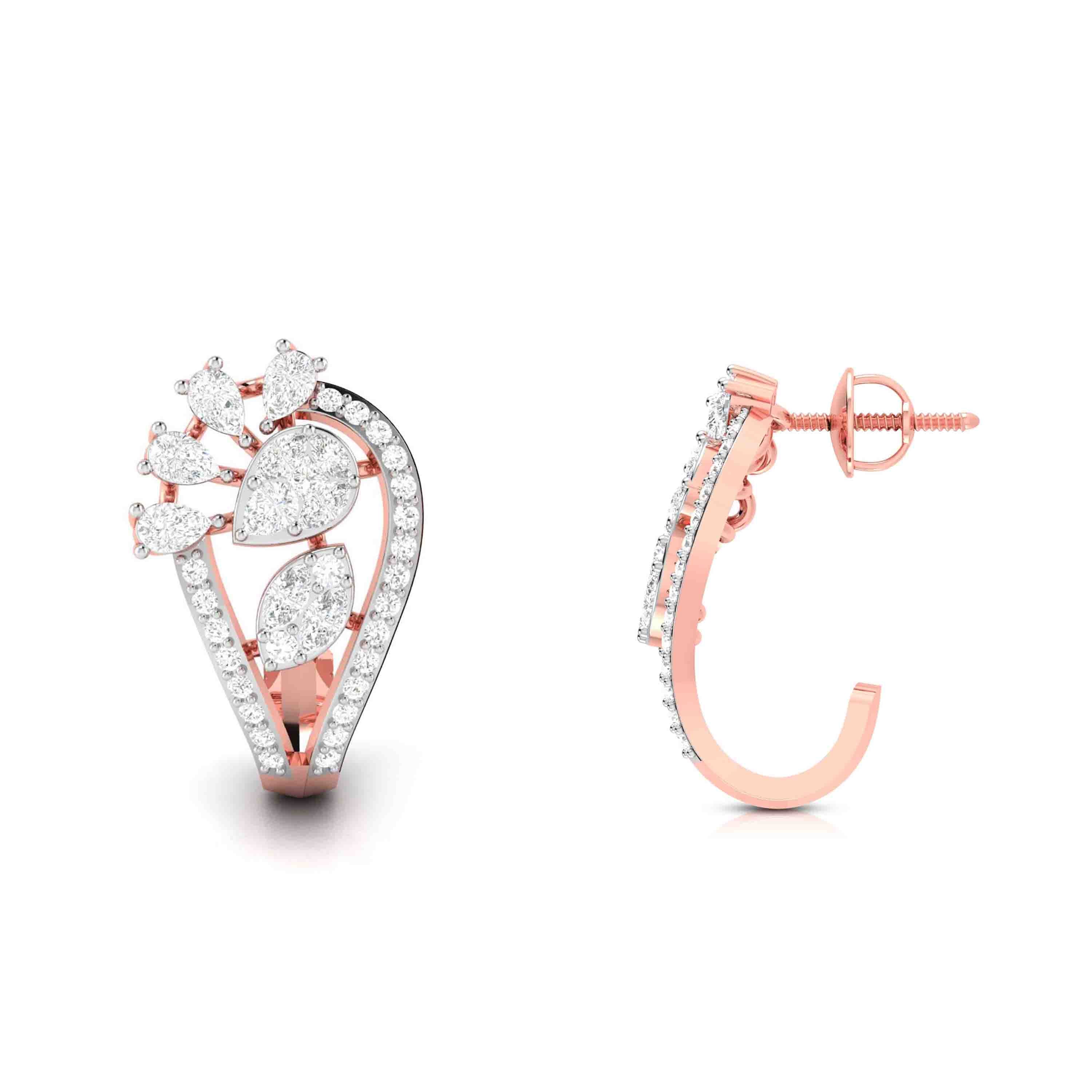Latest earrings design Piously Lab Grown Diamond Bali Fiona Diamonds