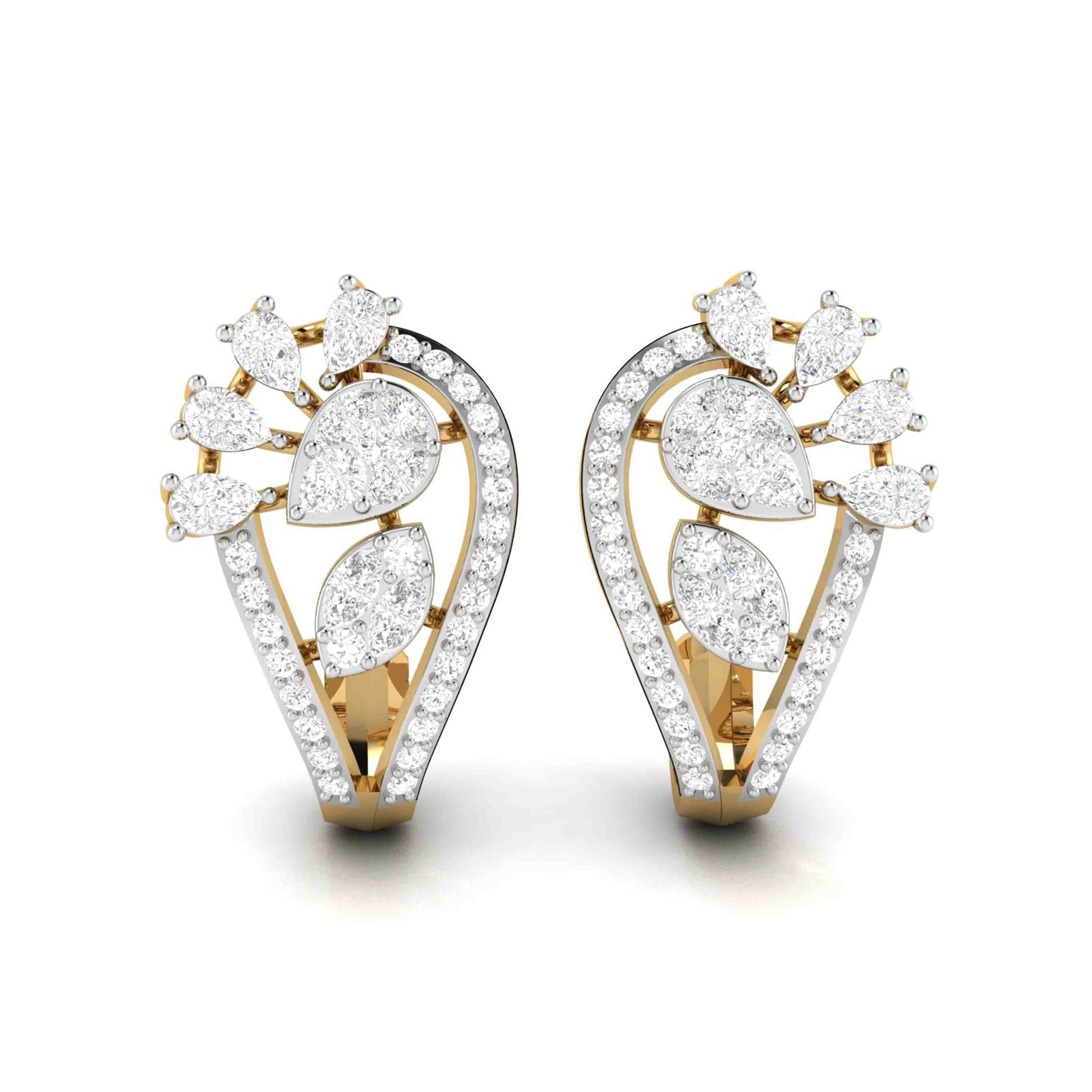 Latest earrings design Piously Lab Grown Diamond Bali Fiona Diamonds