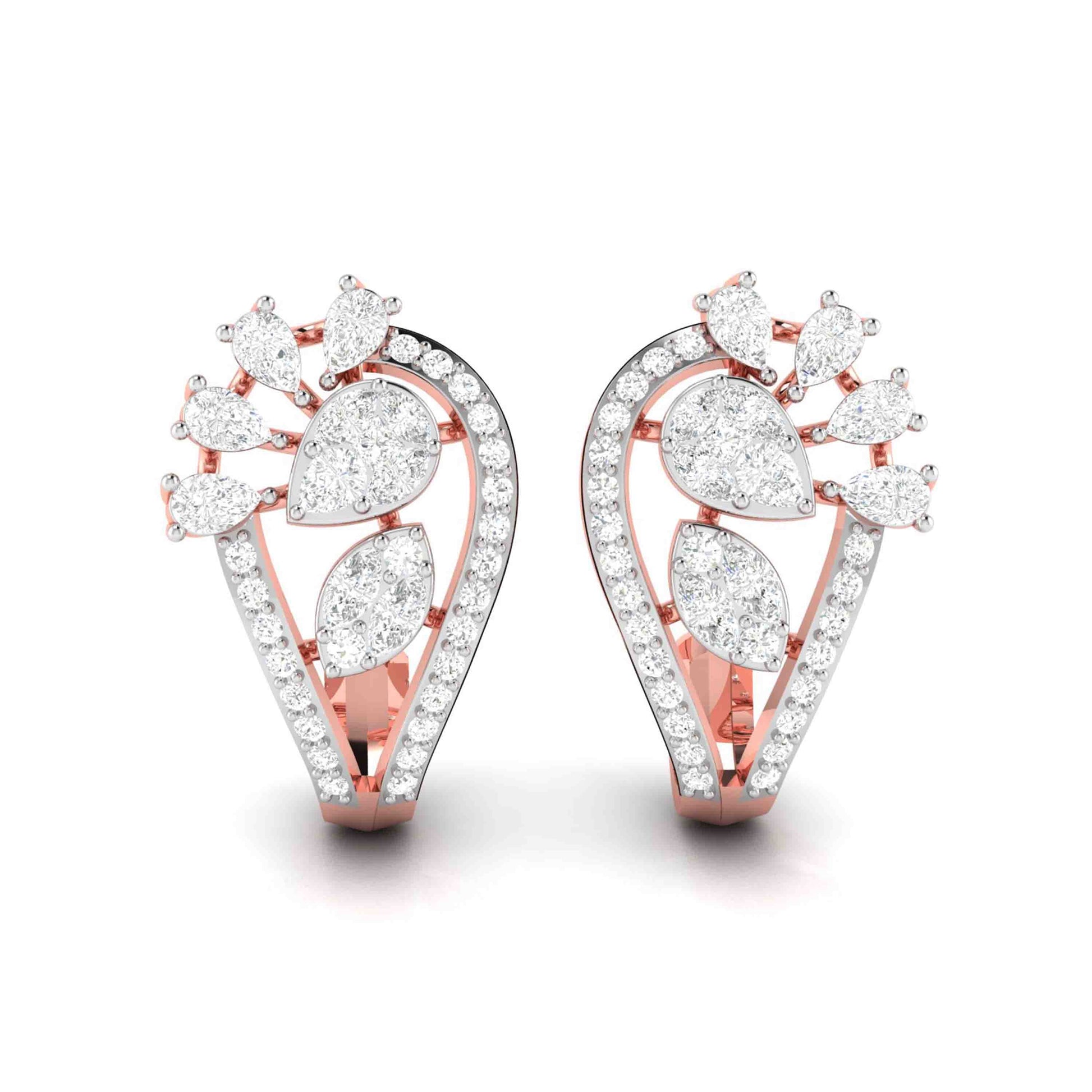 Latest earrings design Piously Lab Grown Diamond Bali Fiona Diamonds