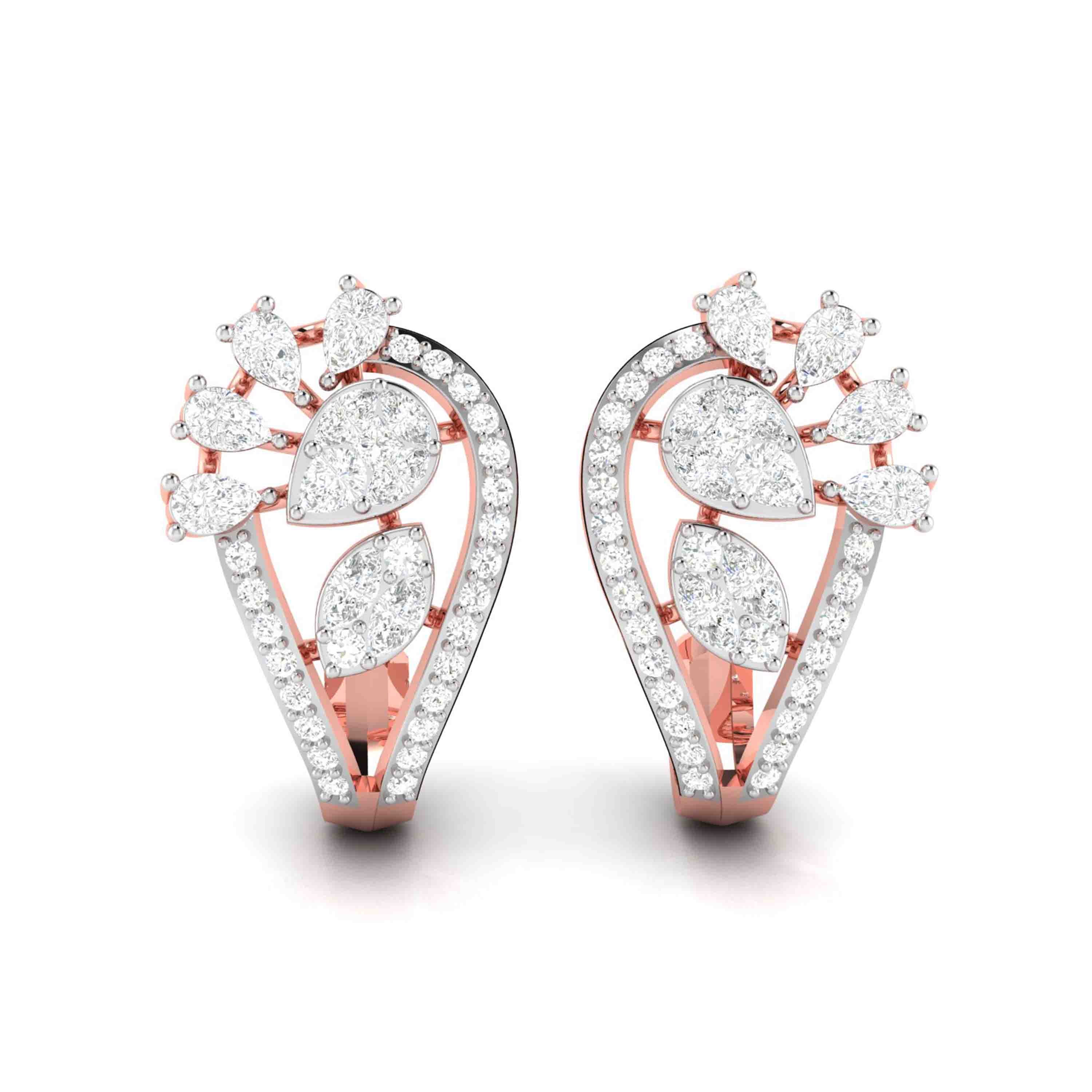 Latest earrings design Piously Lab Grown Diamond Bali Fiona Diamonds