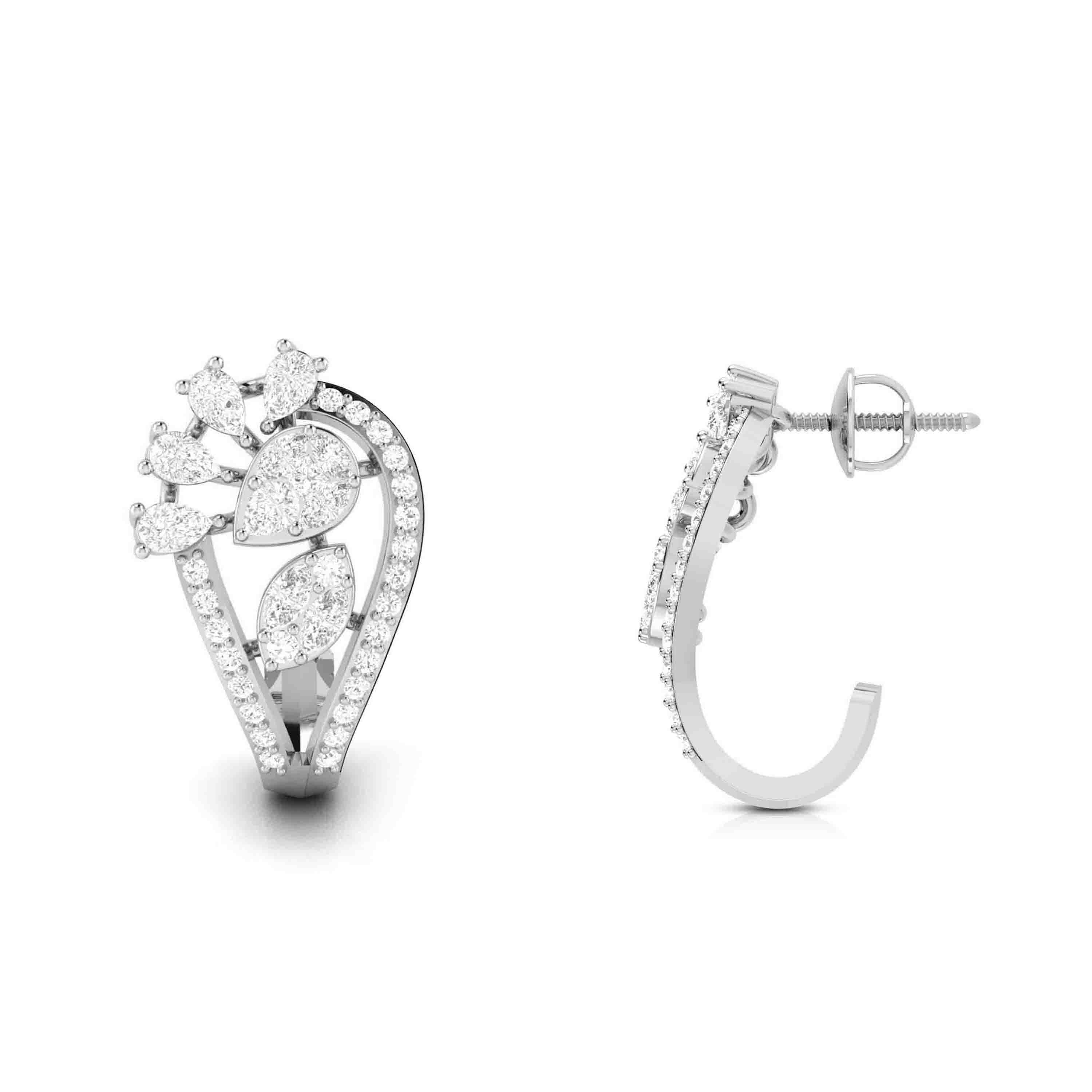 Latest earrings design Piously Lab Grown Diamond Bali Fiona Diamonds