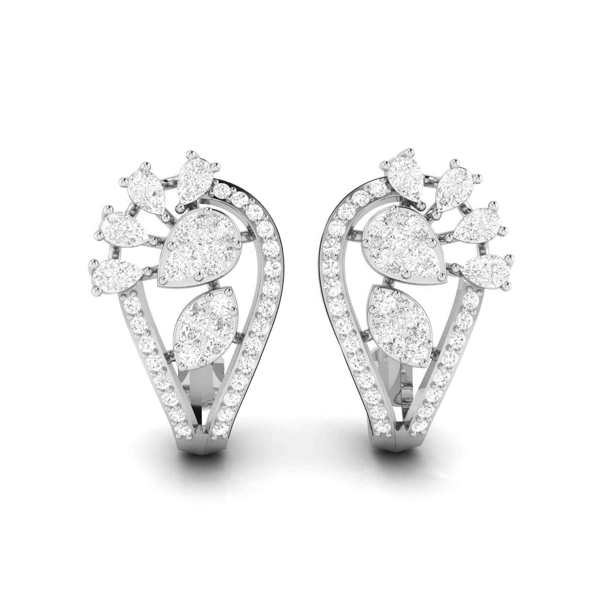 Latest earrings design Piously Lab Grown Diamond Bali Fiona Diamonds