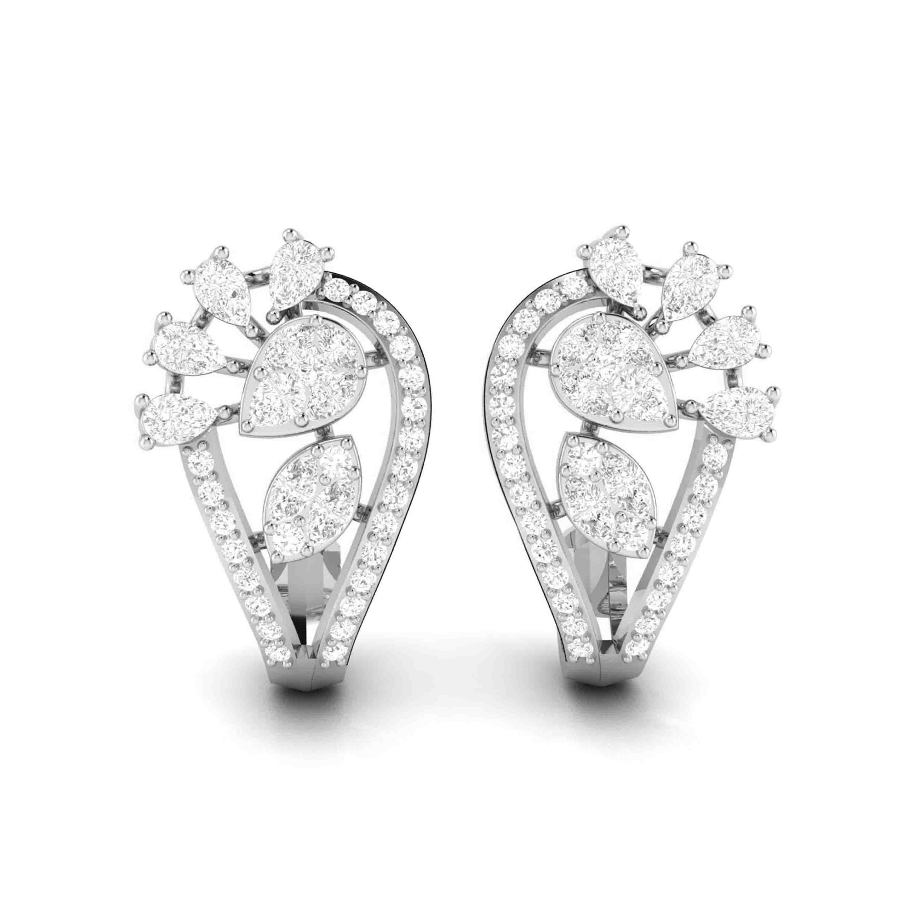 Latest earrings design Piously Lab Grown Diamond Bali Fiona Diamonds