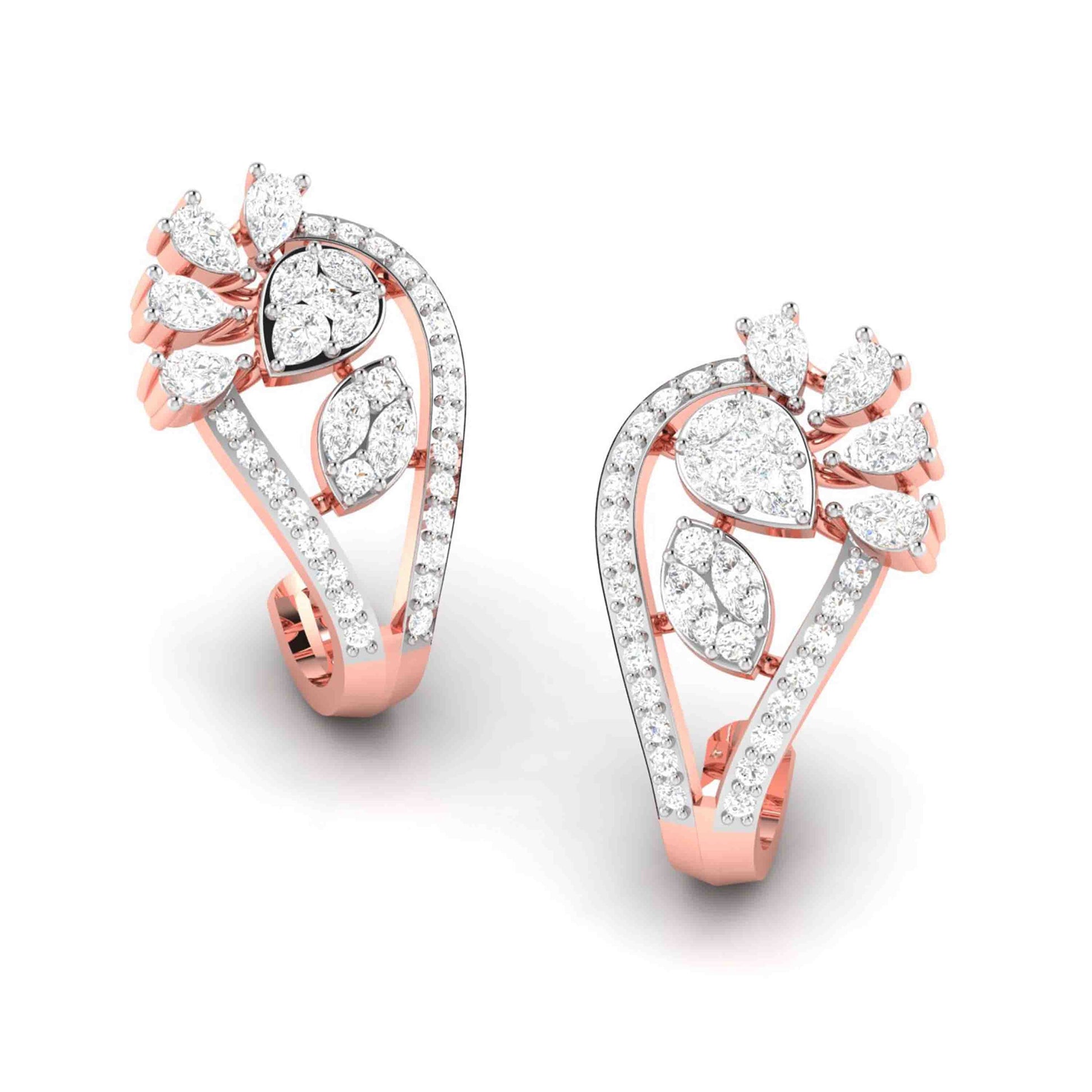 Latest earrings design Piously Lab Grown Diamond Bali Fiona Diamonds