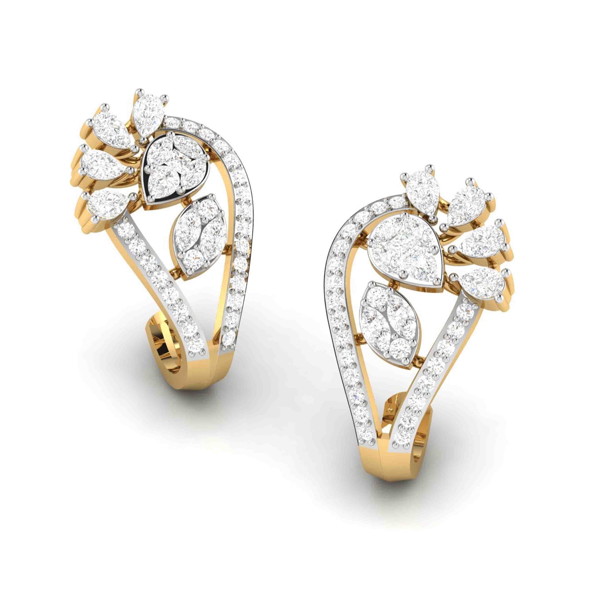 Latest earrings design Piously Lab Grown Diamond Bali Fiona Diamonds