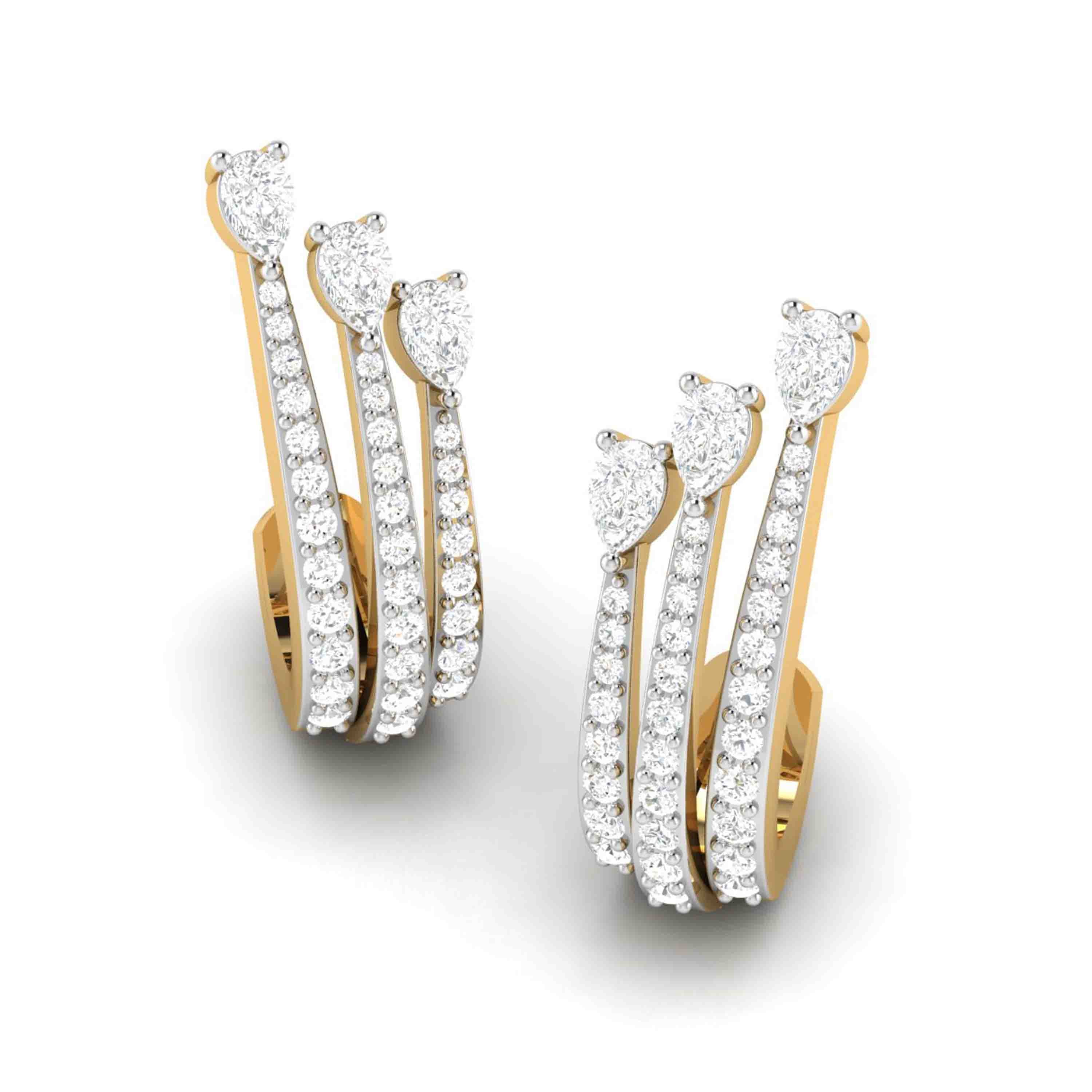 Latest earrings design Antennae Lab Grown Diamond Earrings Fiona Diamonds