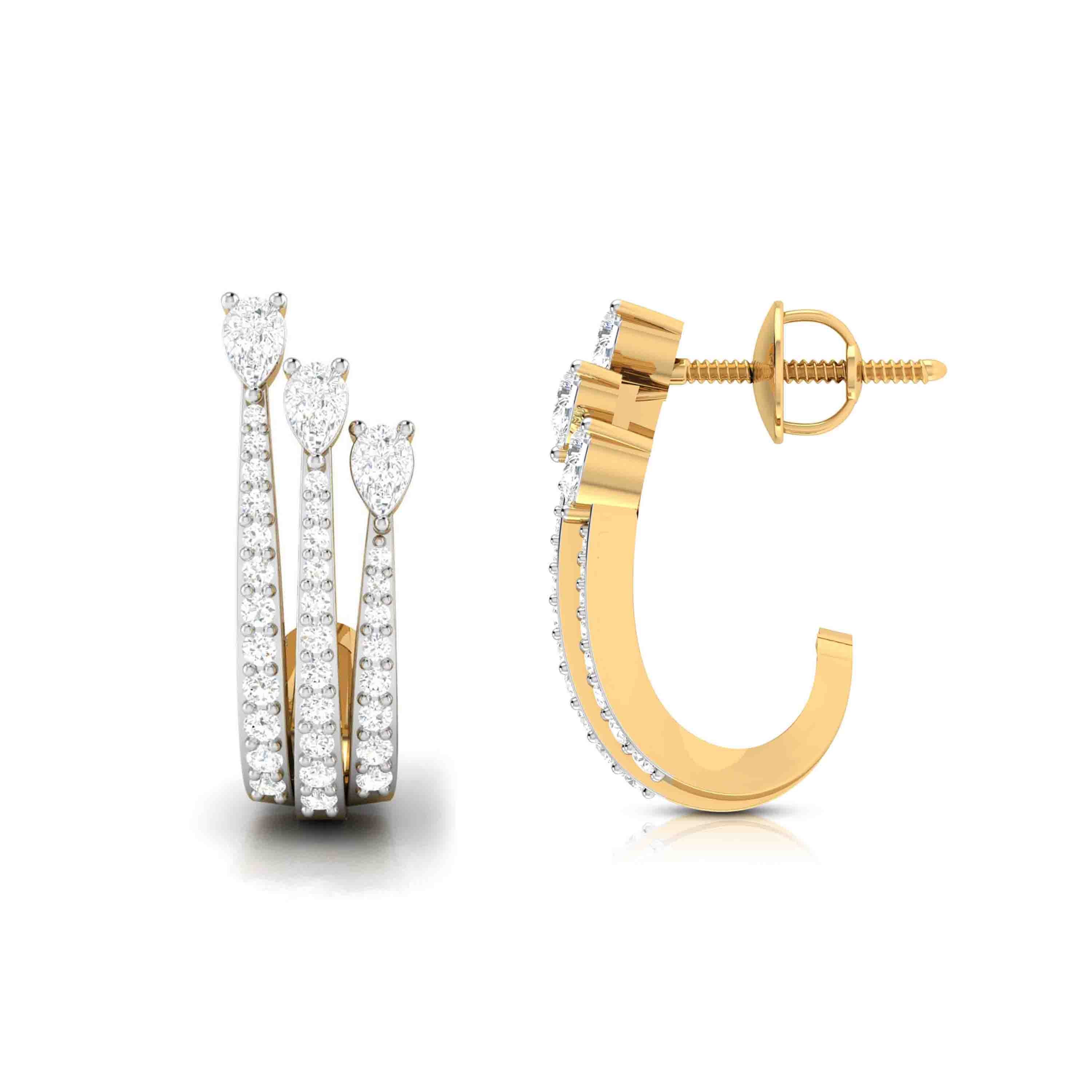 Latest earrings design Antennae Lab Grown Diamond Earrings Fiona Diamonds
