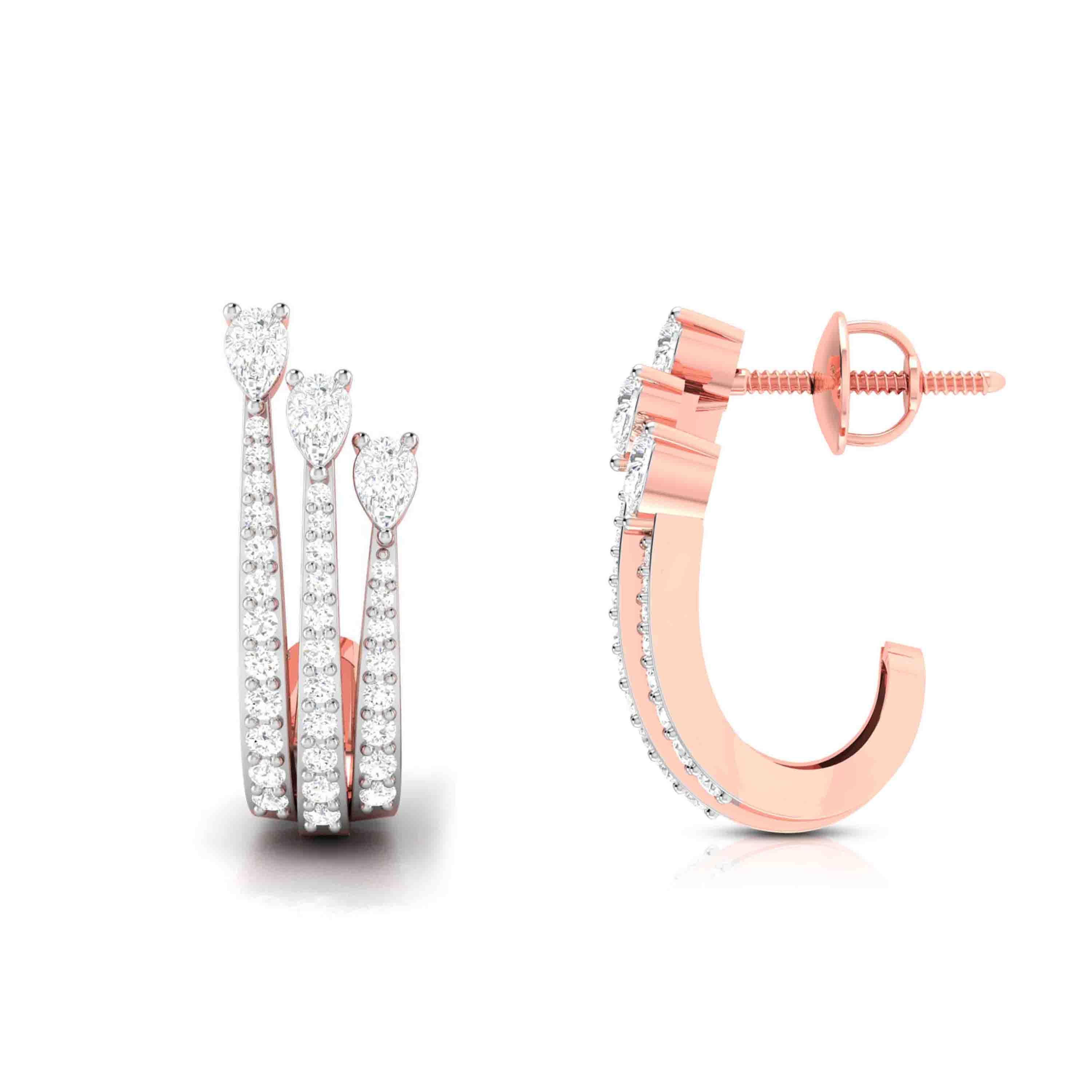 Latest earrings design Antennae Lab Grown Diamond Earrings Fiona Diamonds