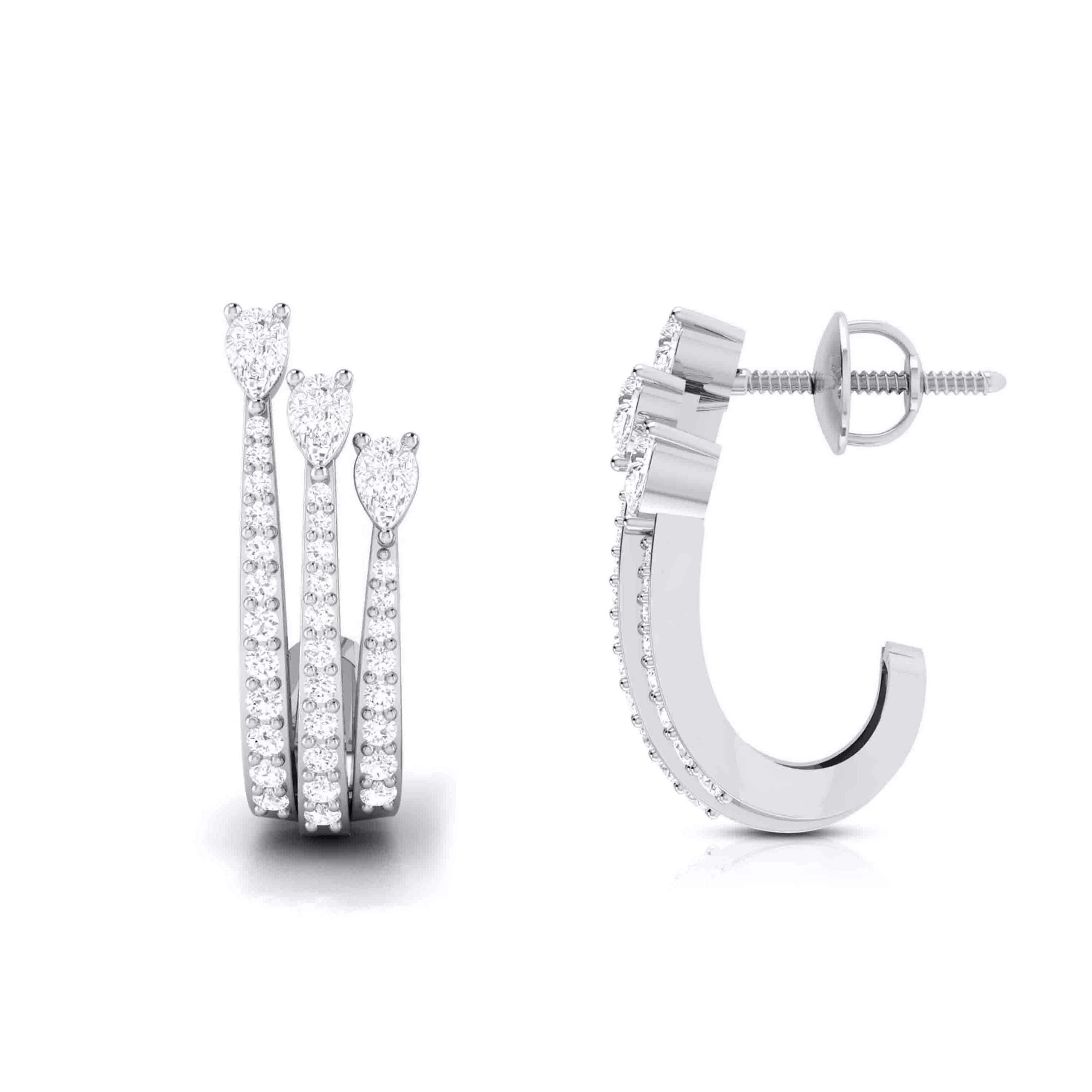 Latest earrings design Antennae Lab Grown Diamond Earrings Fiona Diamonds