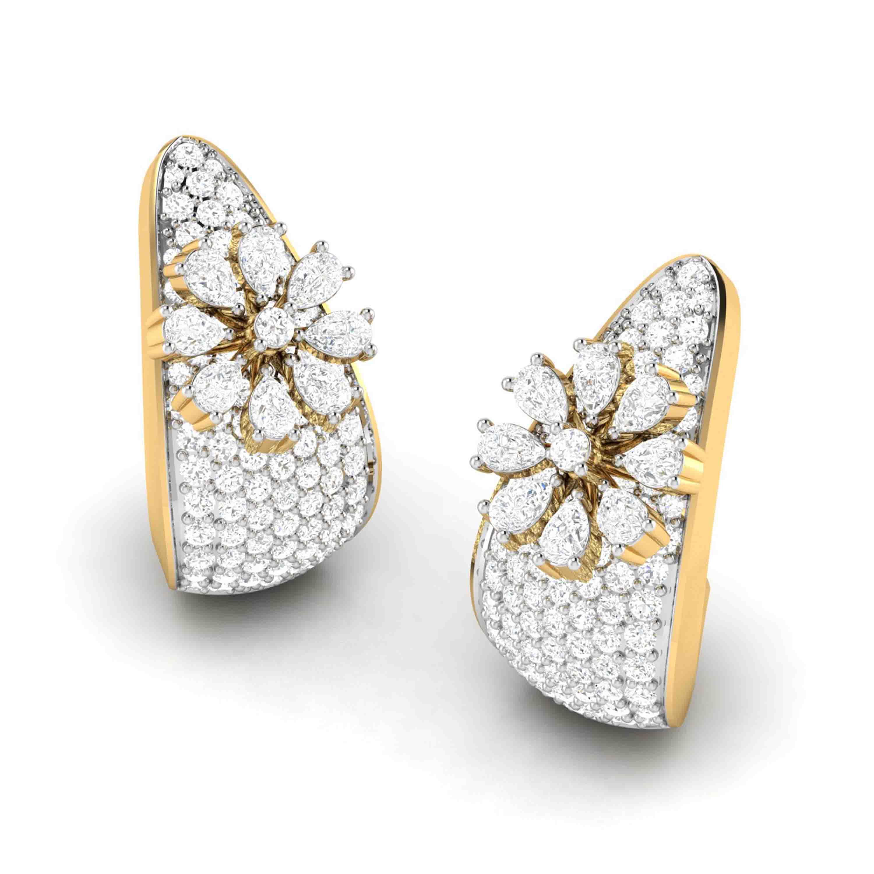 Designer earrings collection Misha Lab Grown Diamond Earrings Fiona Diamonds