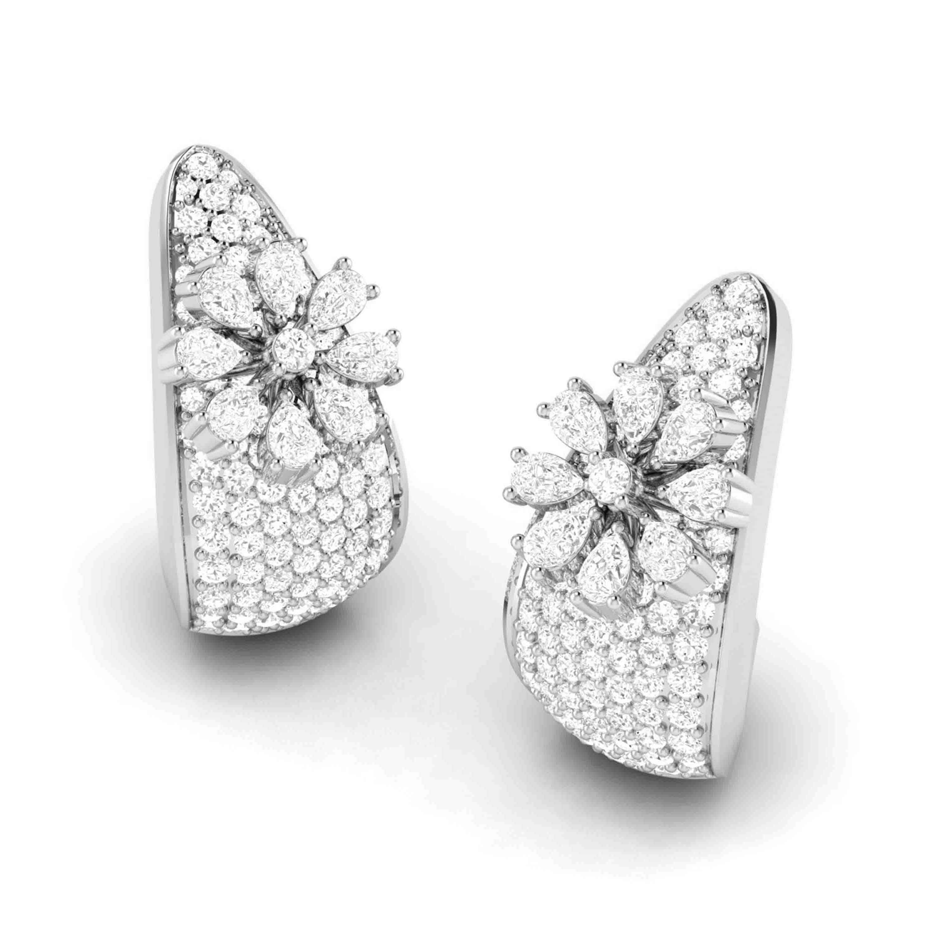 Designer earrings collection Misha Lab Grown Diamond Earrings Fiona Diamonds