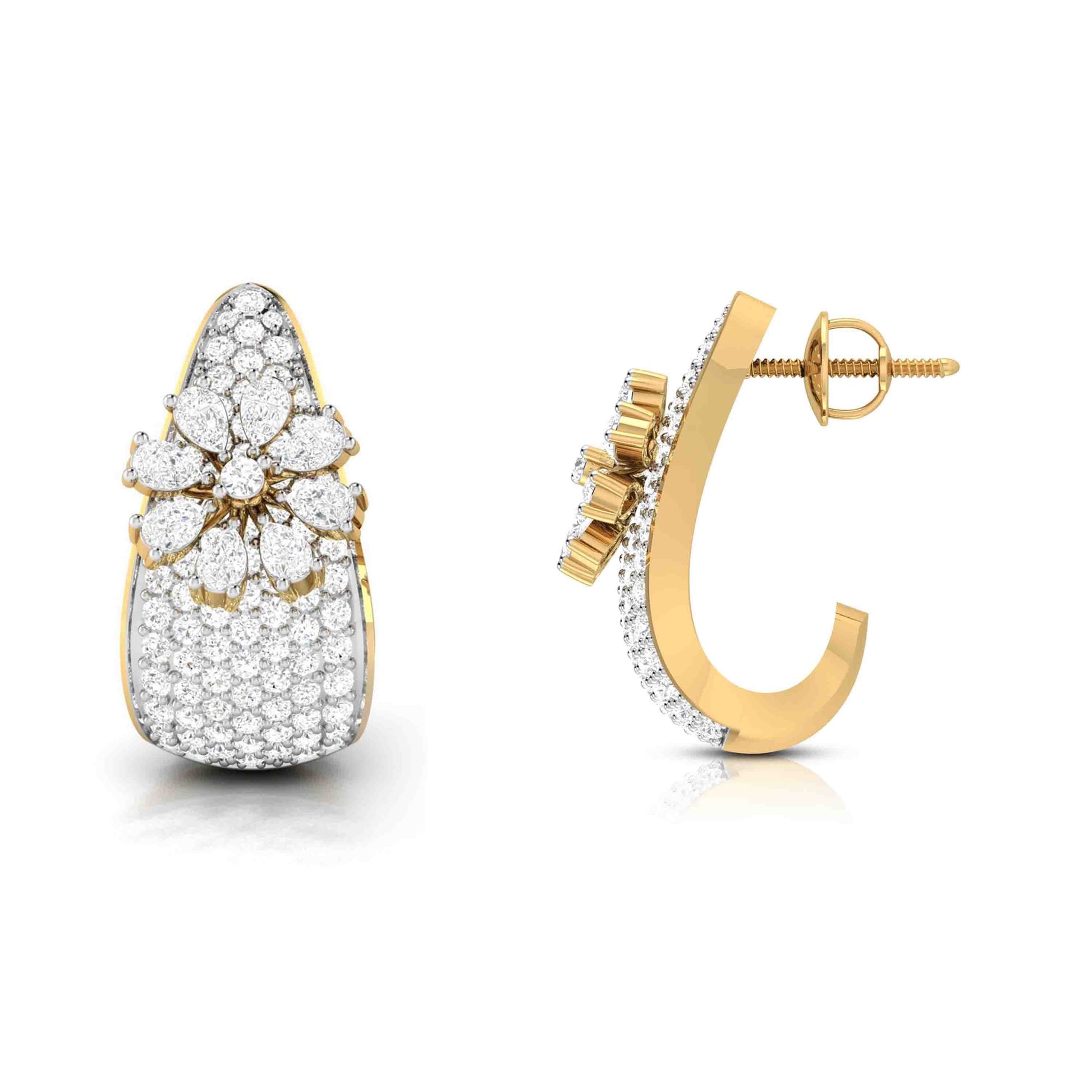 Designer earrings collection Misha Lab Grown Diamond Earrings Fiona Diamonds